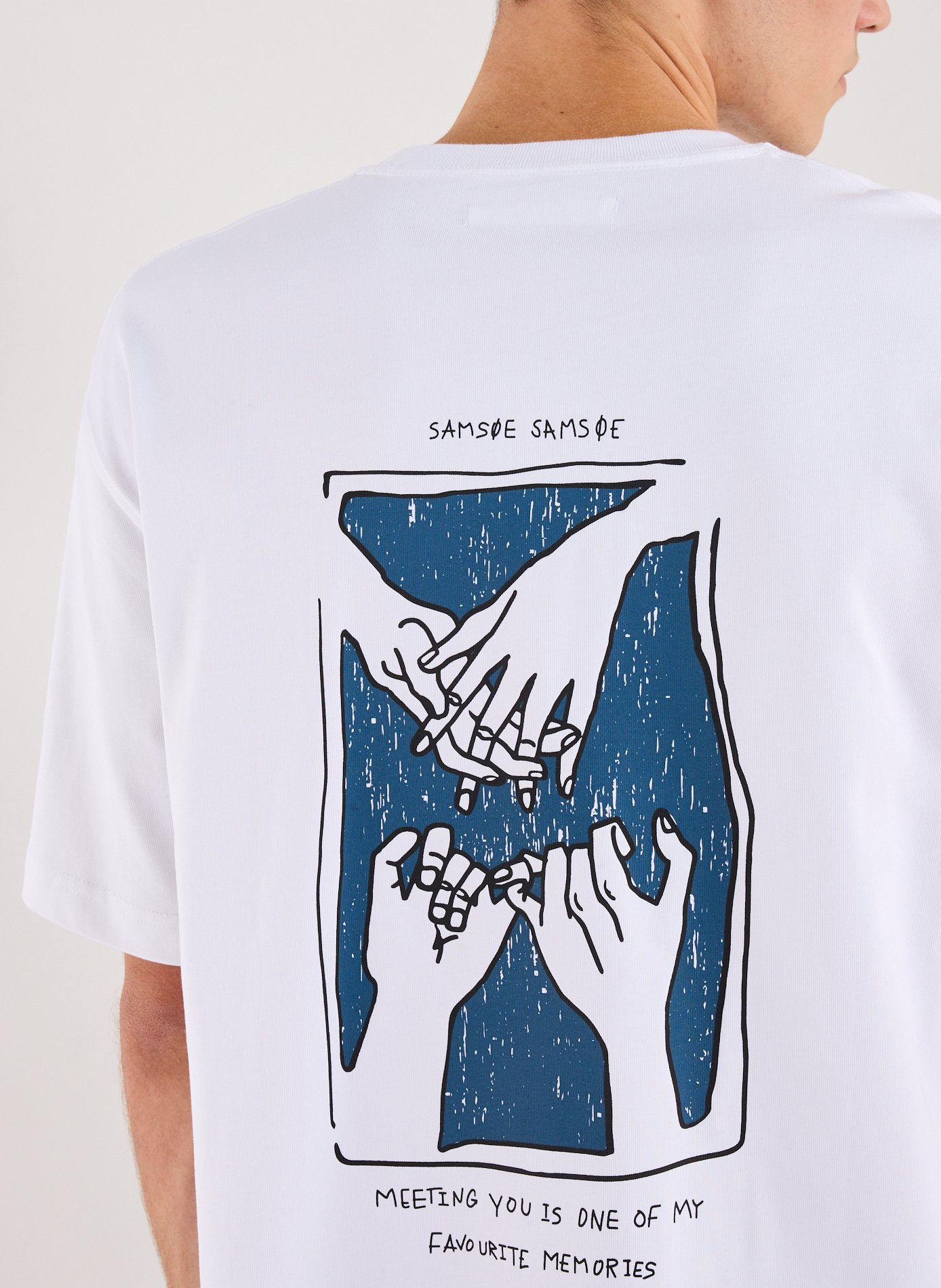 T-shirt imprimé en coton SAMSOE SAMSOE Blanc