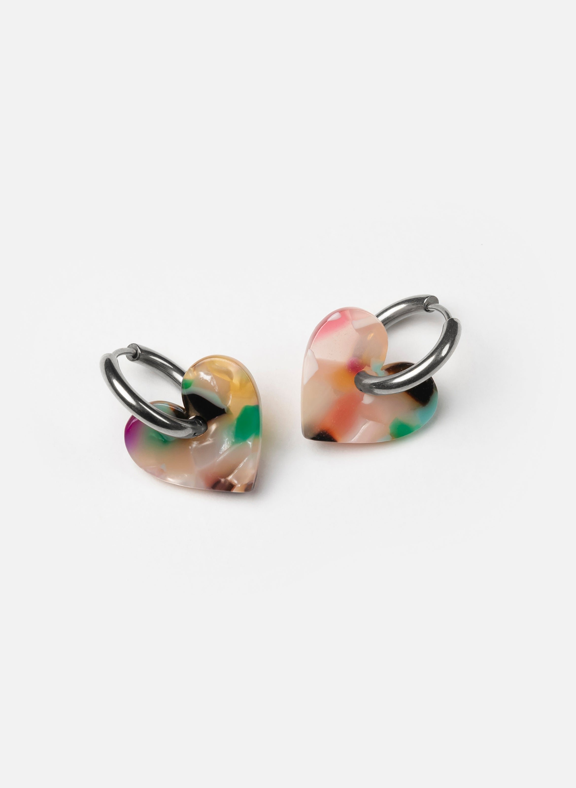 Boucles d'oreilles lova lova avec anneaux en acier inoxydable argenté KURAGE GINZA Multicolore