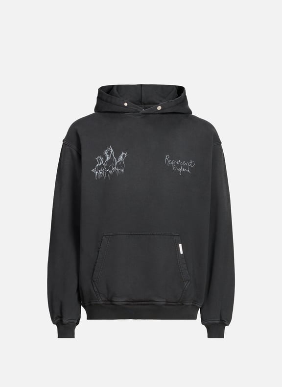 Cotton hoodie Black by REPRESENT REPRESENT Cotton hoodie Black