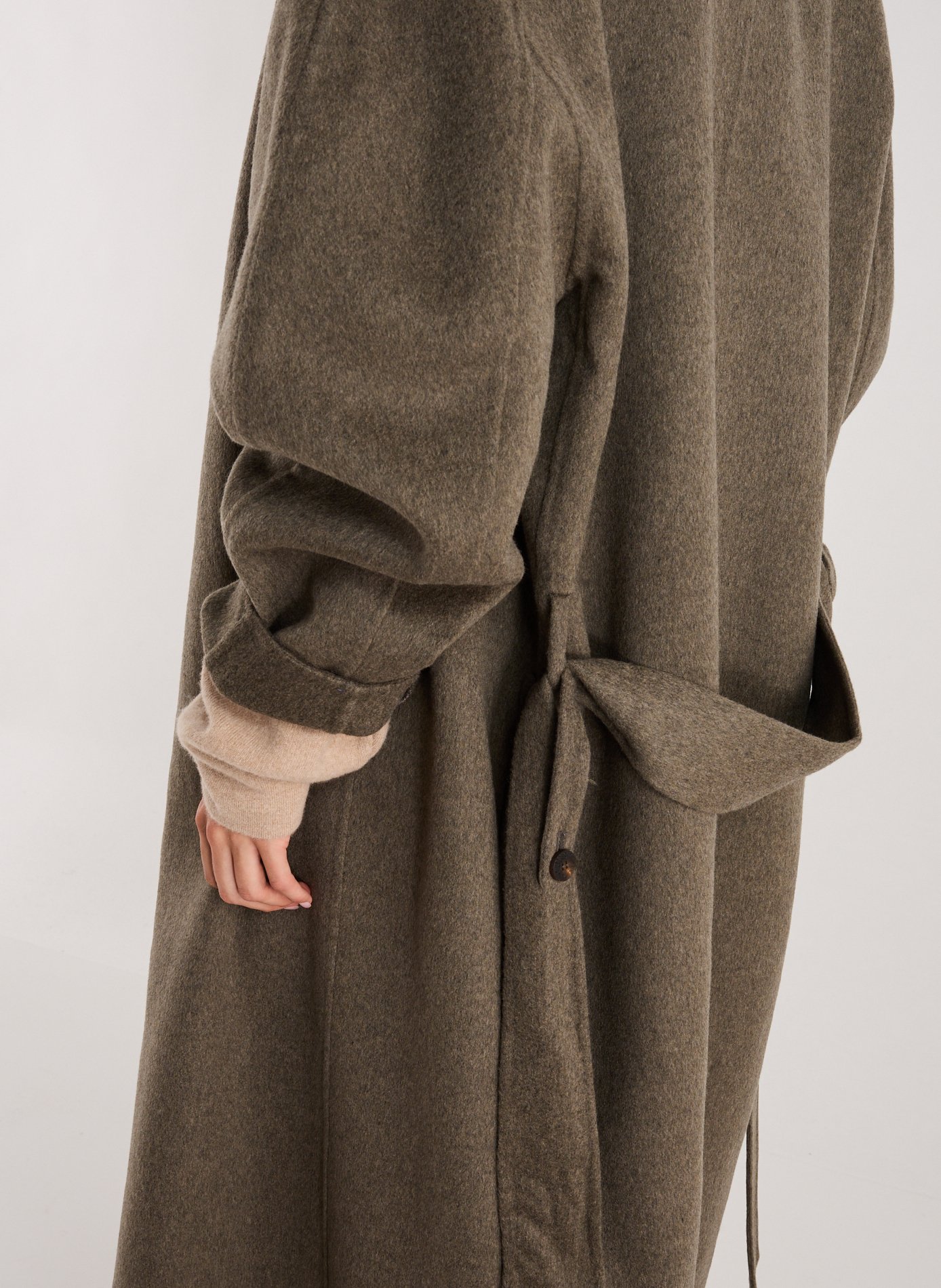 Long tailored collar coat in blended cotton JACQUEMUS Grey
