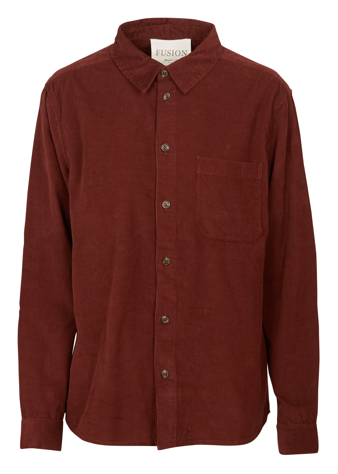 Chemise droite en velours côtelé intrepide MAISON 123 Rouge