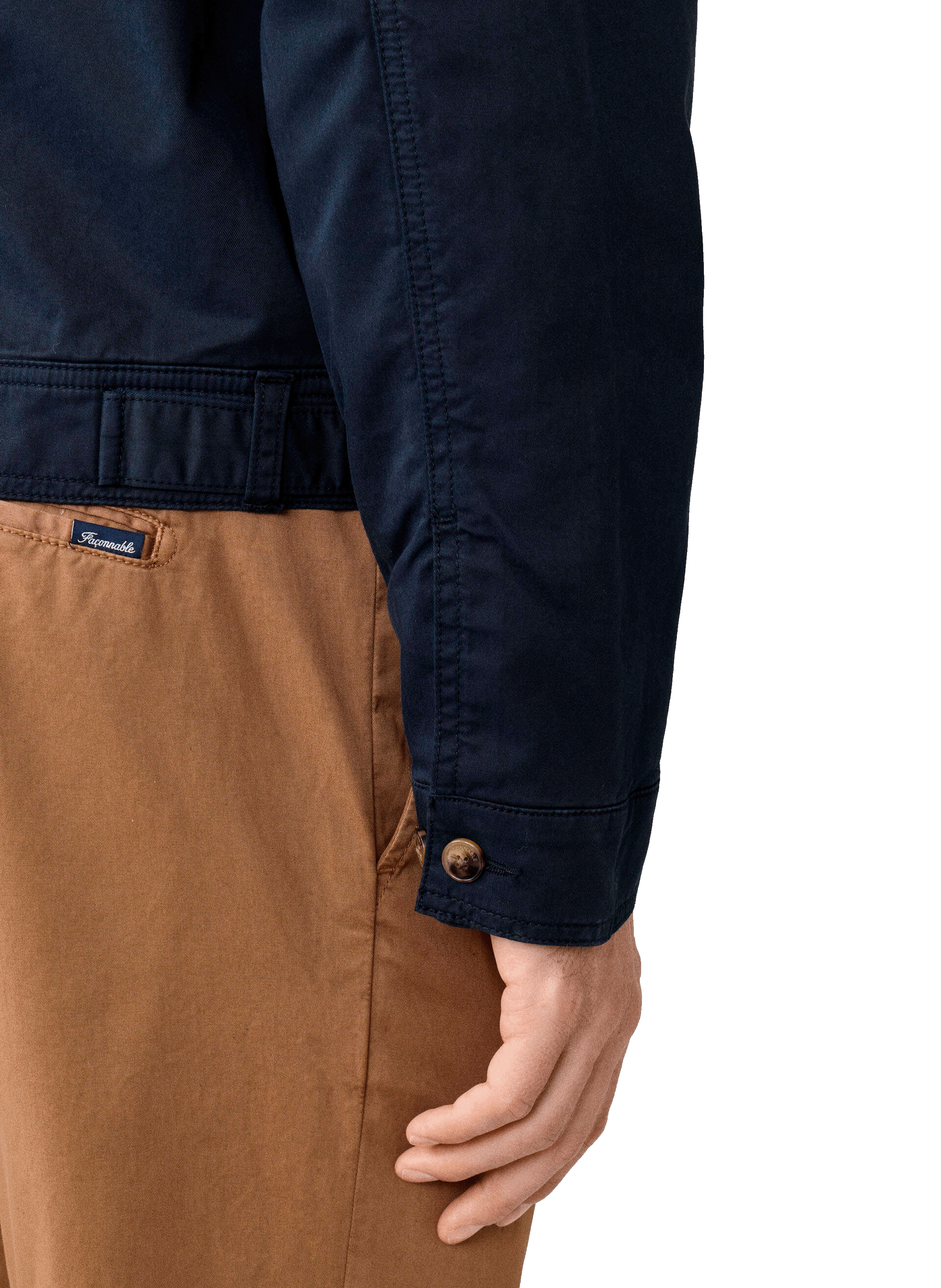 Blouson droit en coton mélangé FACONNABLE Bleu