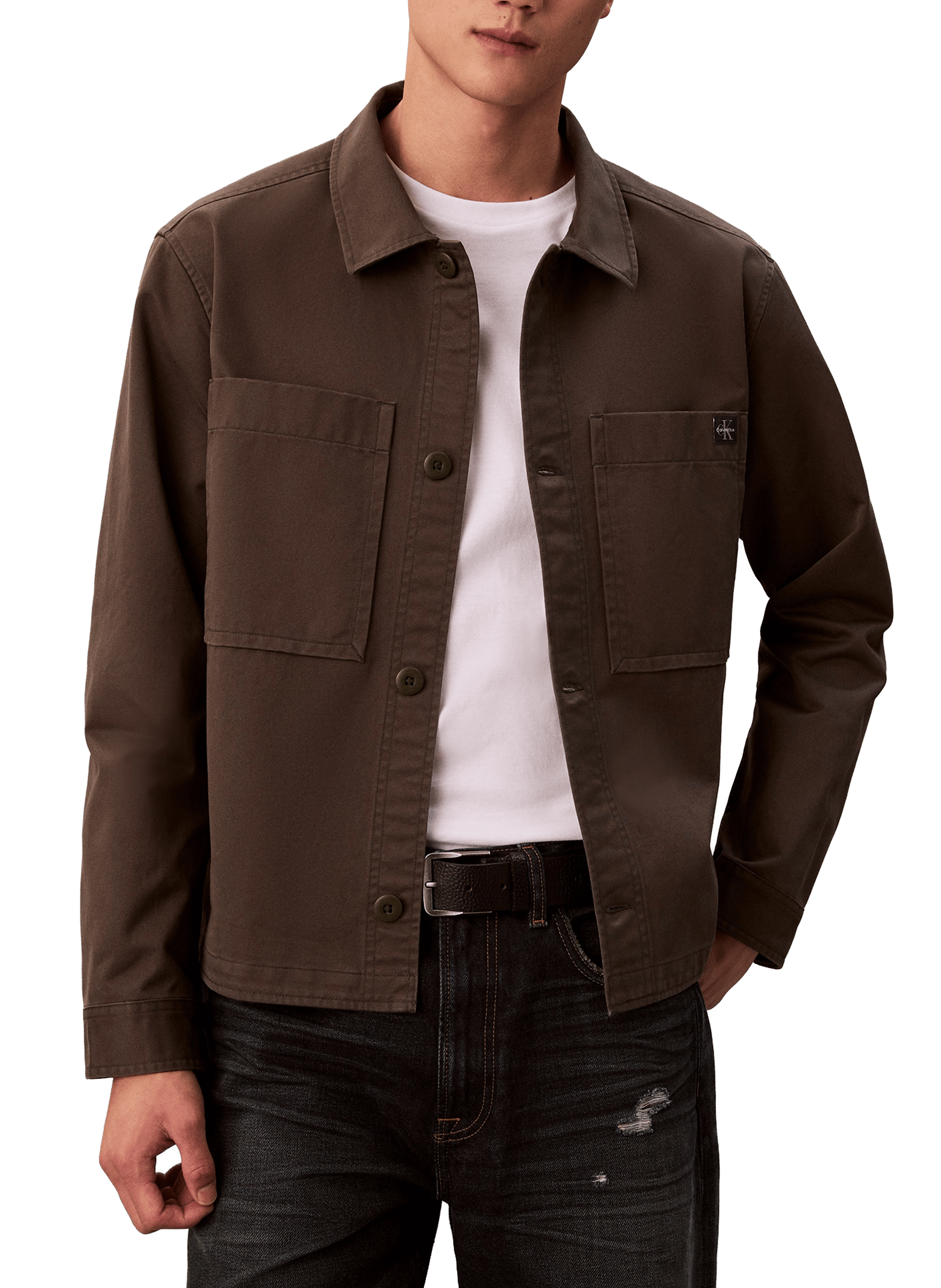 Cotton overshirt CALVIN KLEIN Khaki
