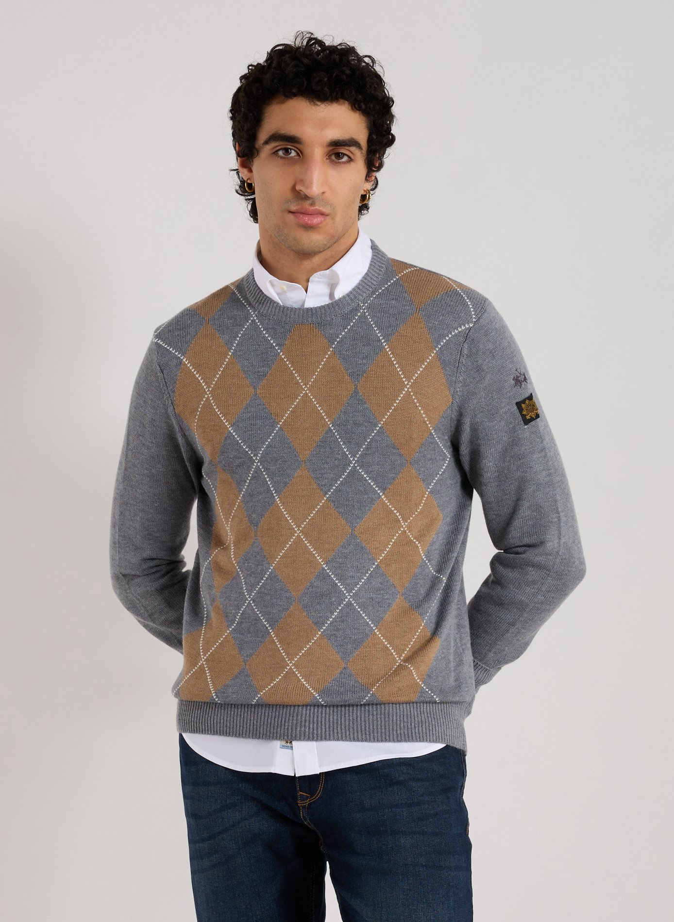 LA MARTINA Mixed wool sweater Grey