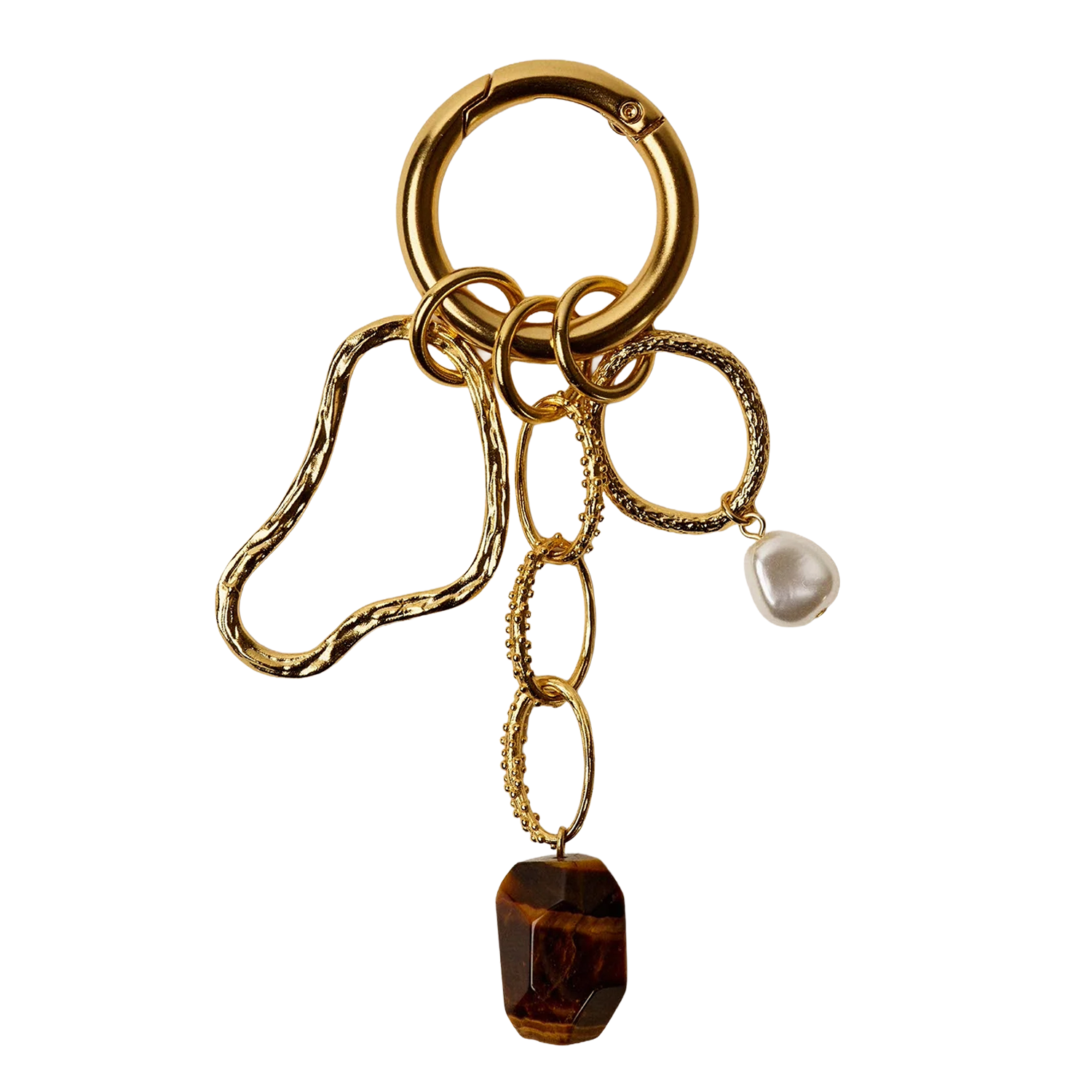 SESSUN Porte-clés en laiton recyclé mélangé charmy Doré