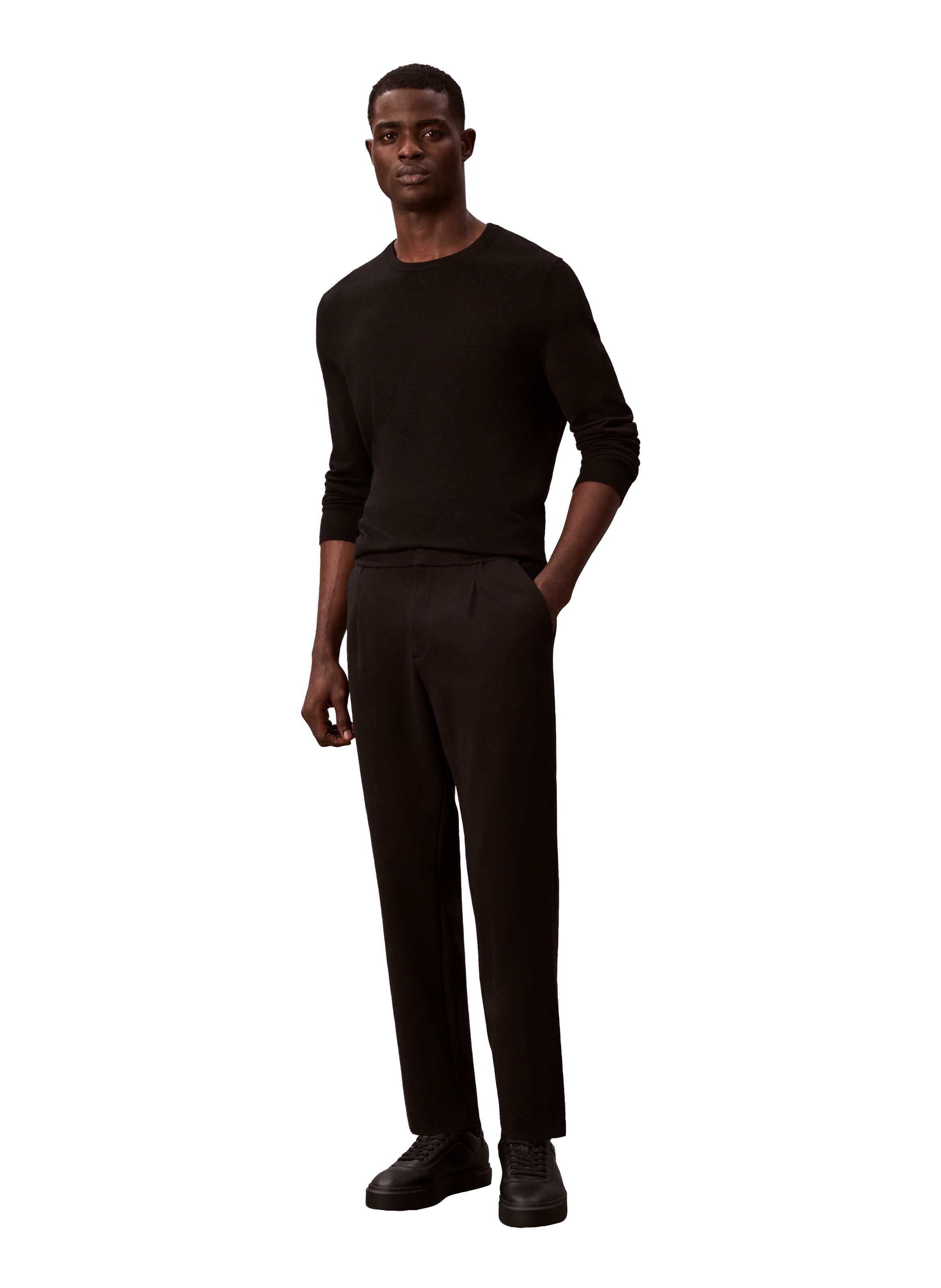 Pantalon cropped fuselé CALVIN KLEIN Noir