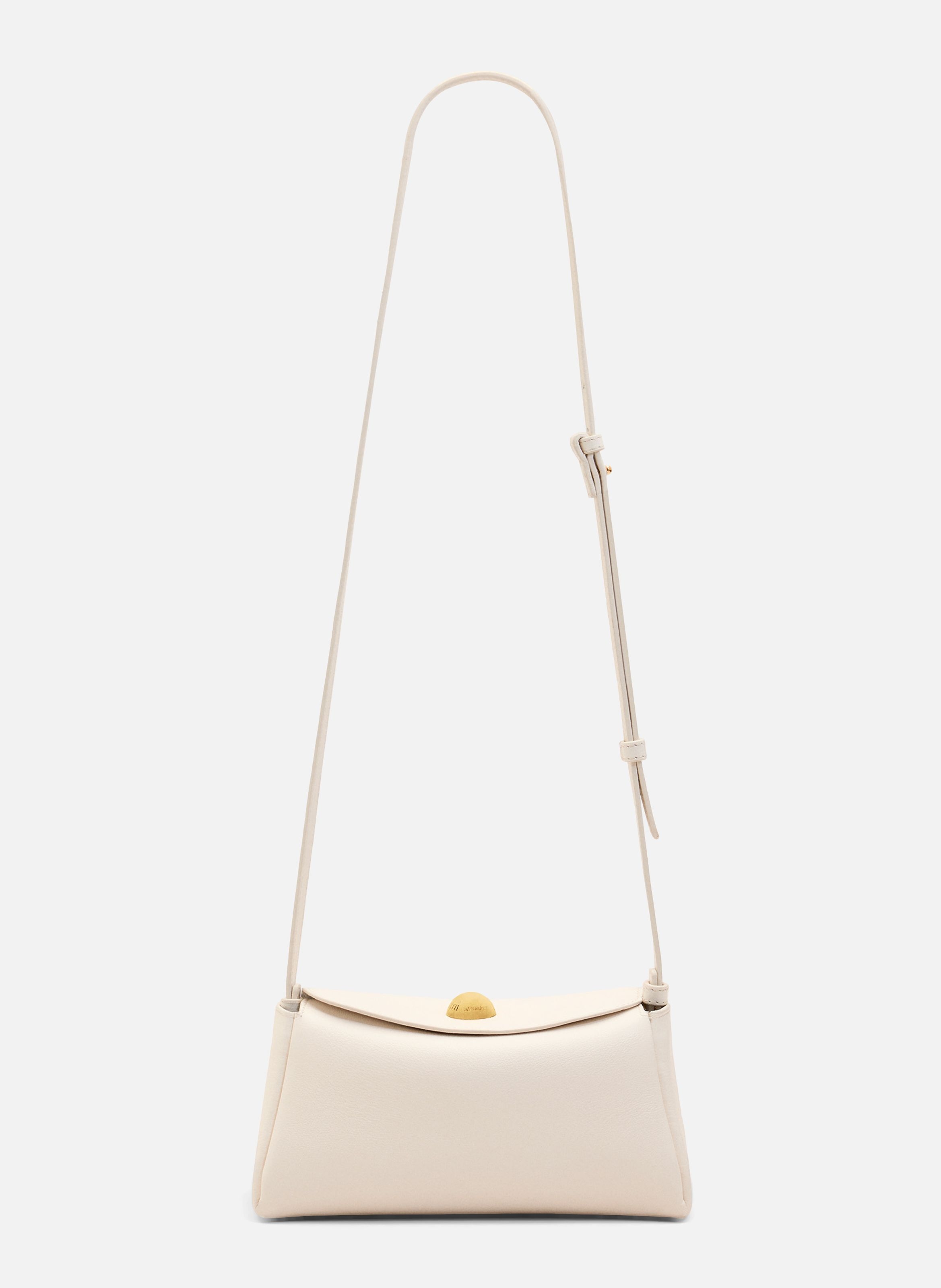 Mini sac carrousel unisexe en cuir de veau AMI PARIS Blanc