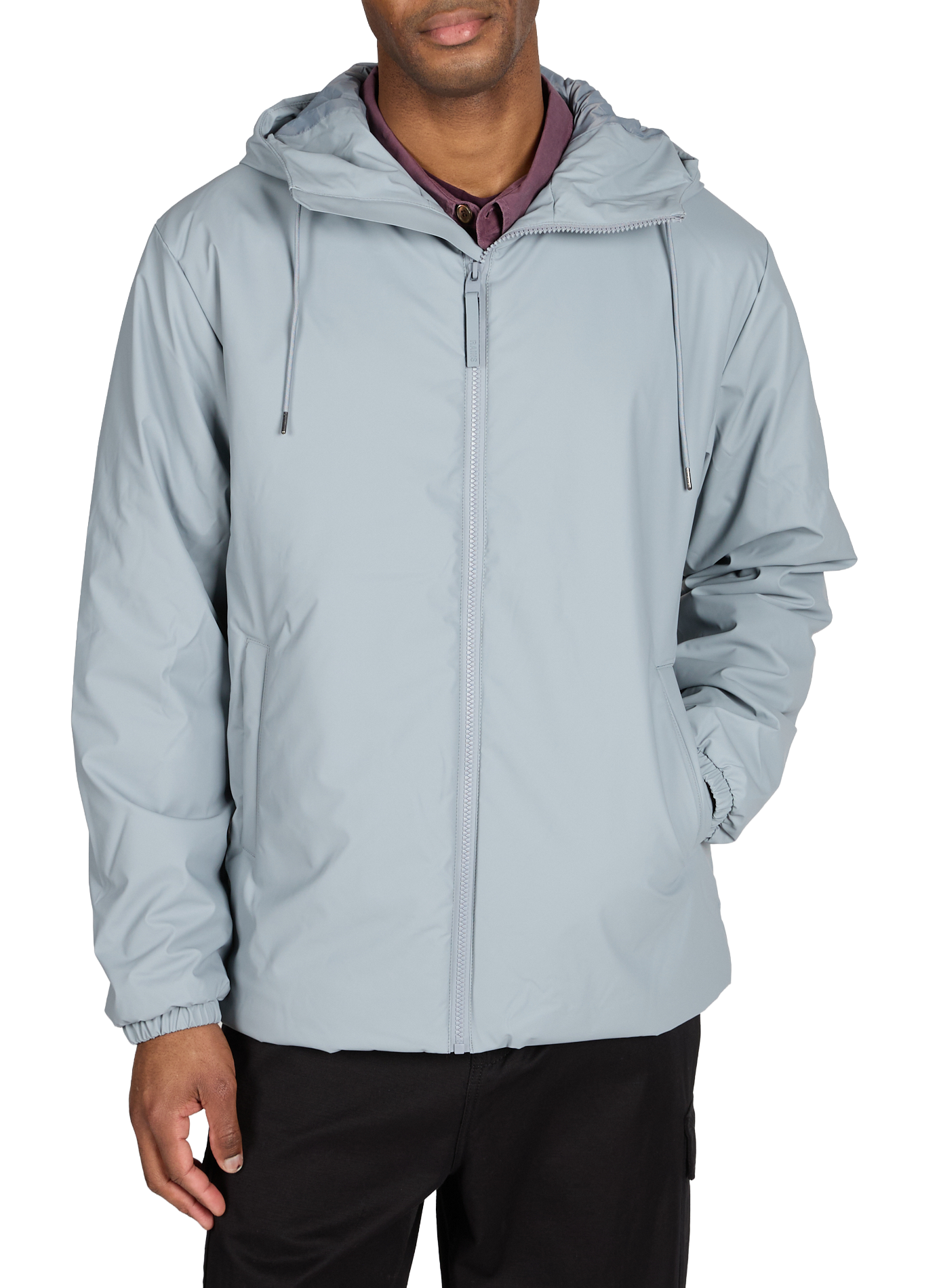 Parka unie à capuche RAINS Bleu