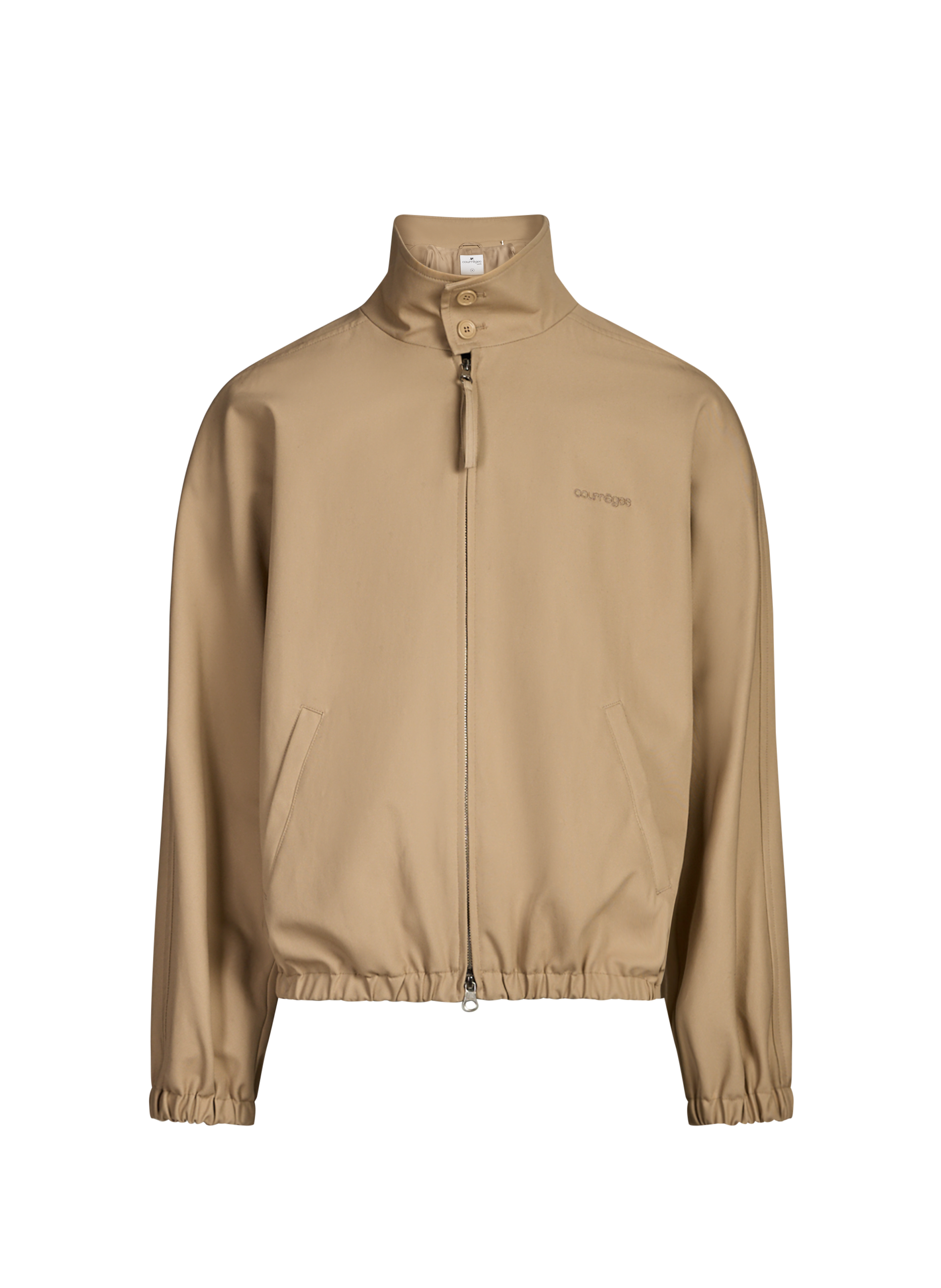 Veste ample à col boutonné en coton COURRÈGES Beige