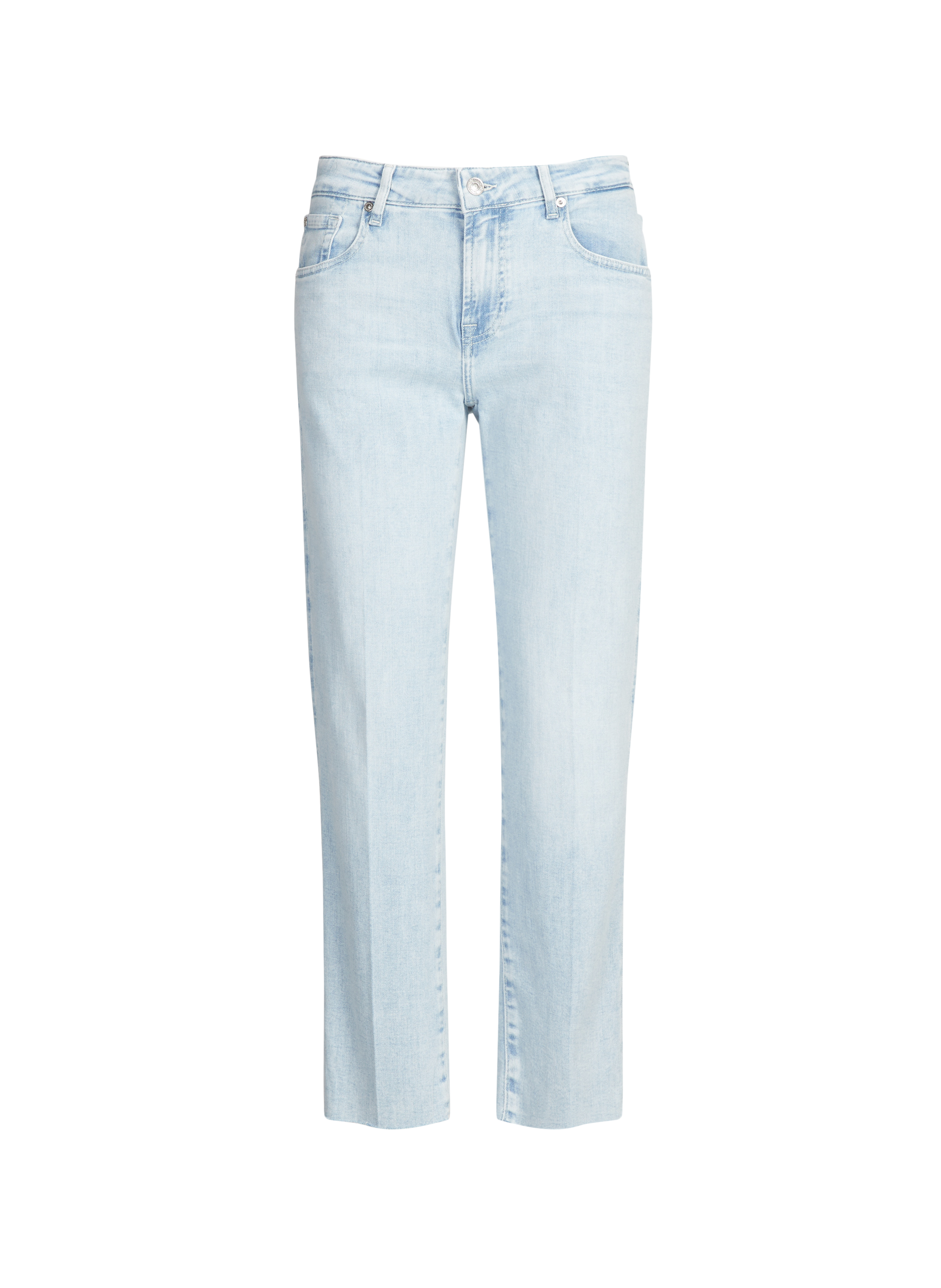 Jean droit Calie en coton mélangé 7 FOR ALL MANKIND Bleu