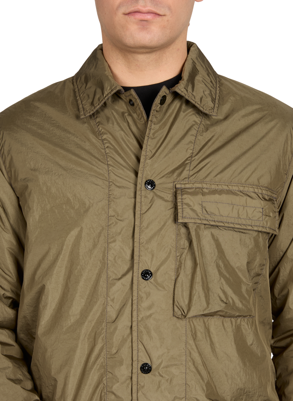 Surchemise à col classique STONE ISLAND Kaki