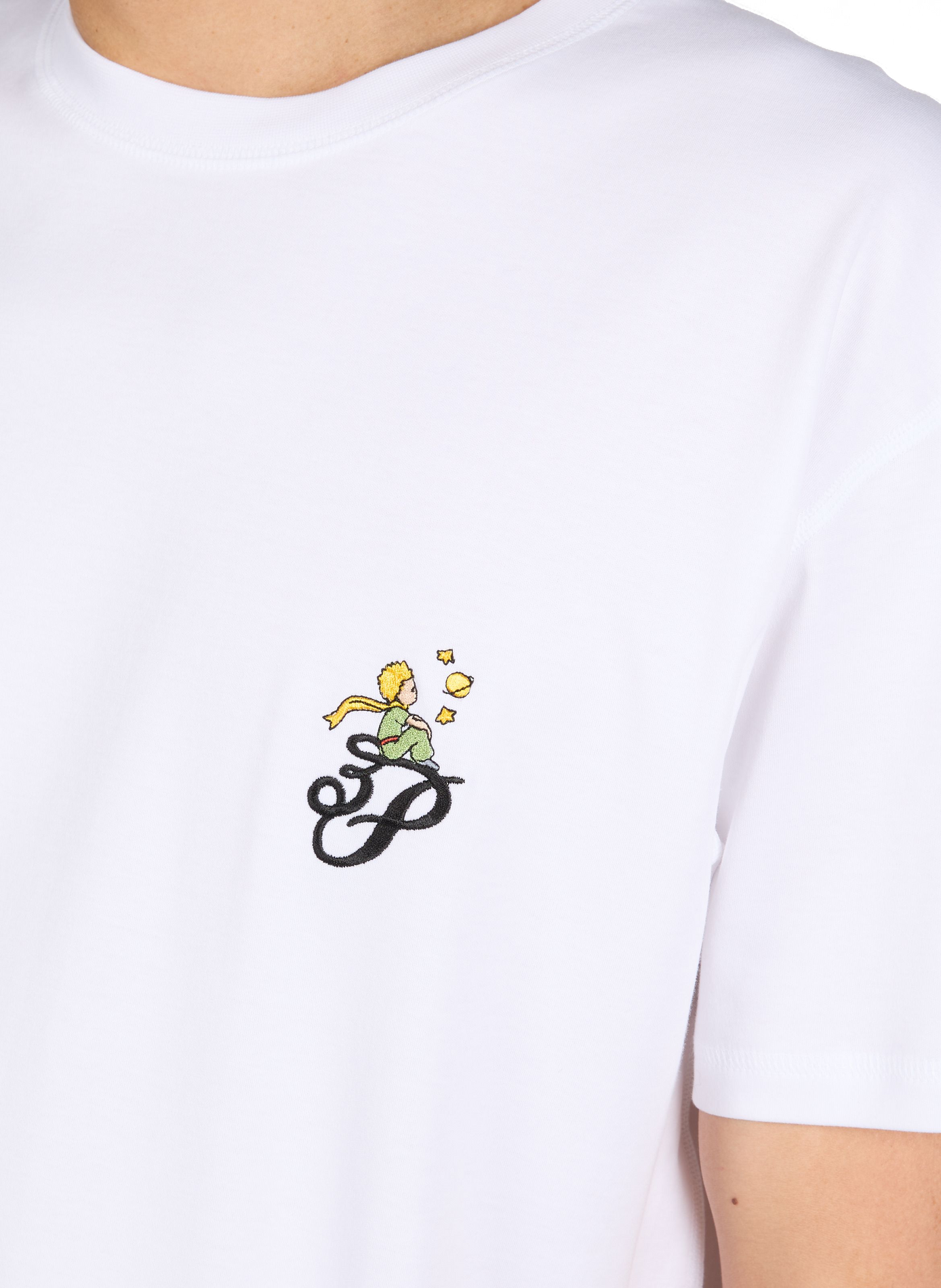 T-shirt broderie Le Petit Prince en coton 3 PARADIS Blanc