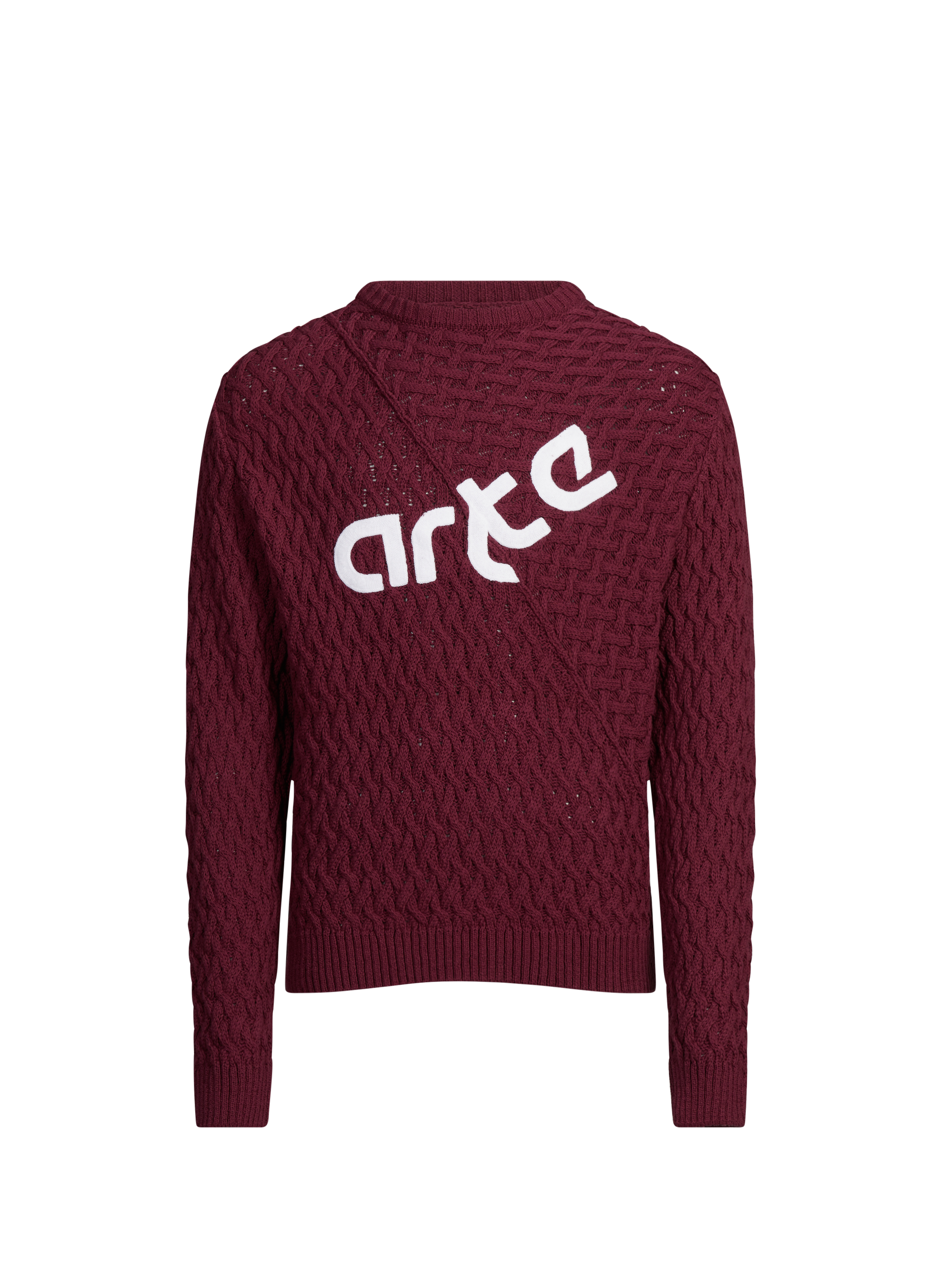 Pull maille tressée en coton mélangé ARTE ANTWERP Red