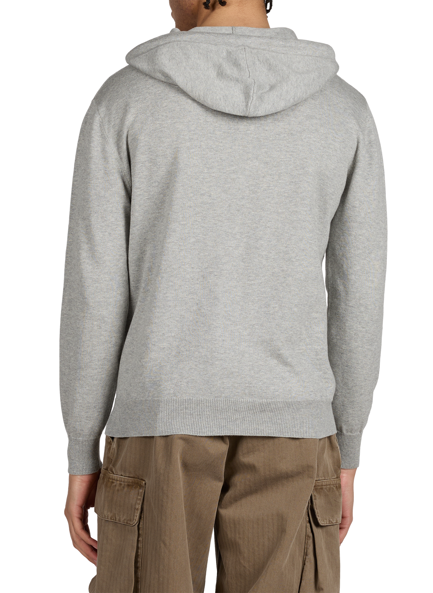 Pull manches longues à capuche en coton REPLAY Gris