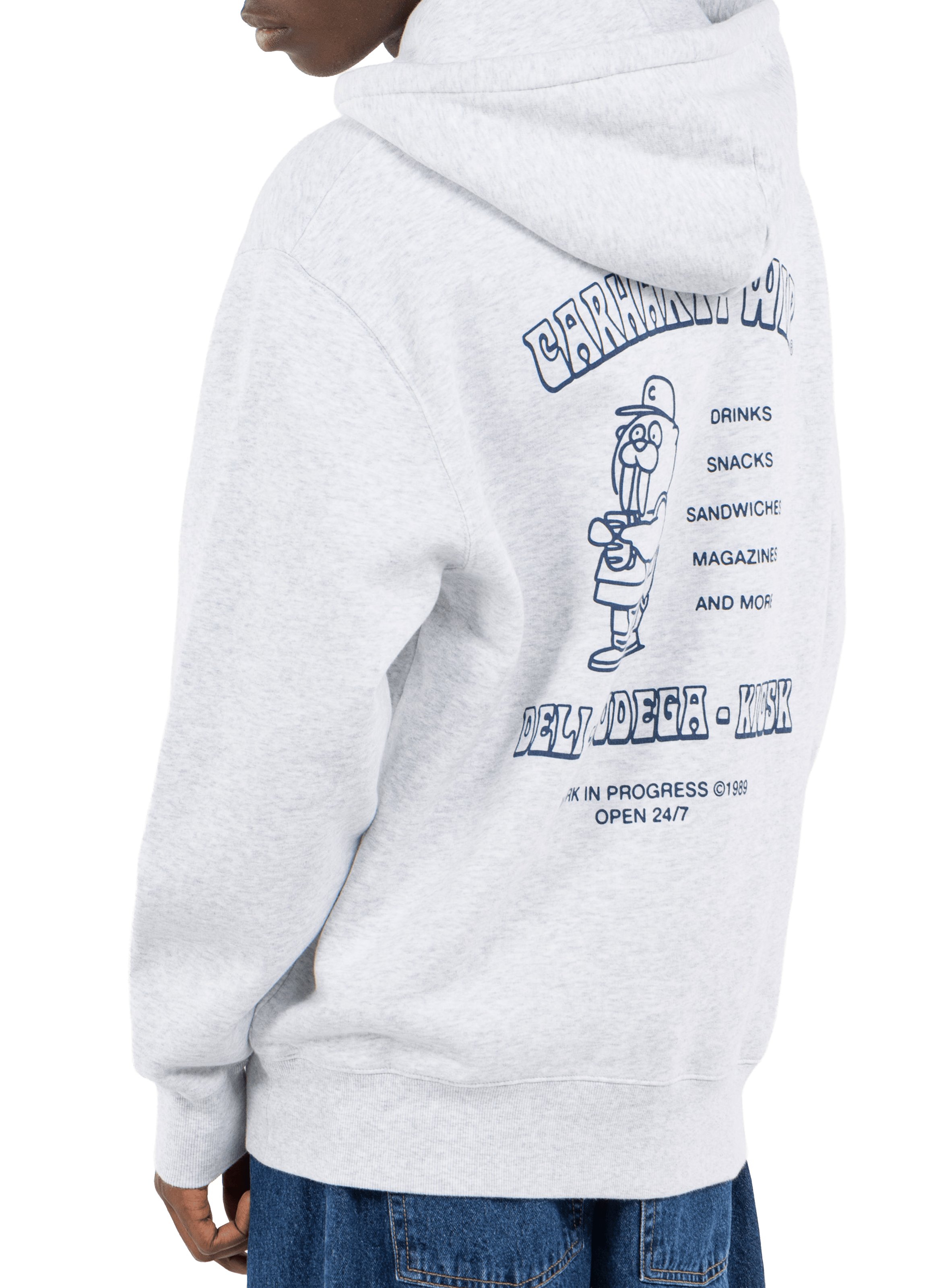 Printed cotton hoodie CARHARTT WIP Grey