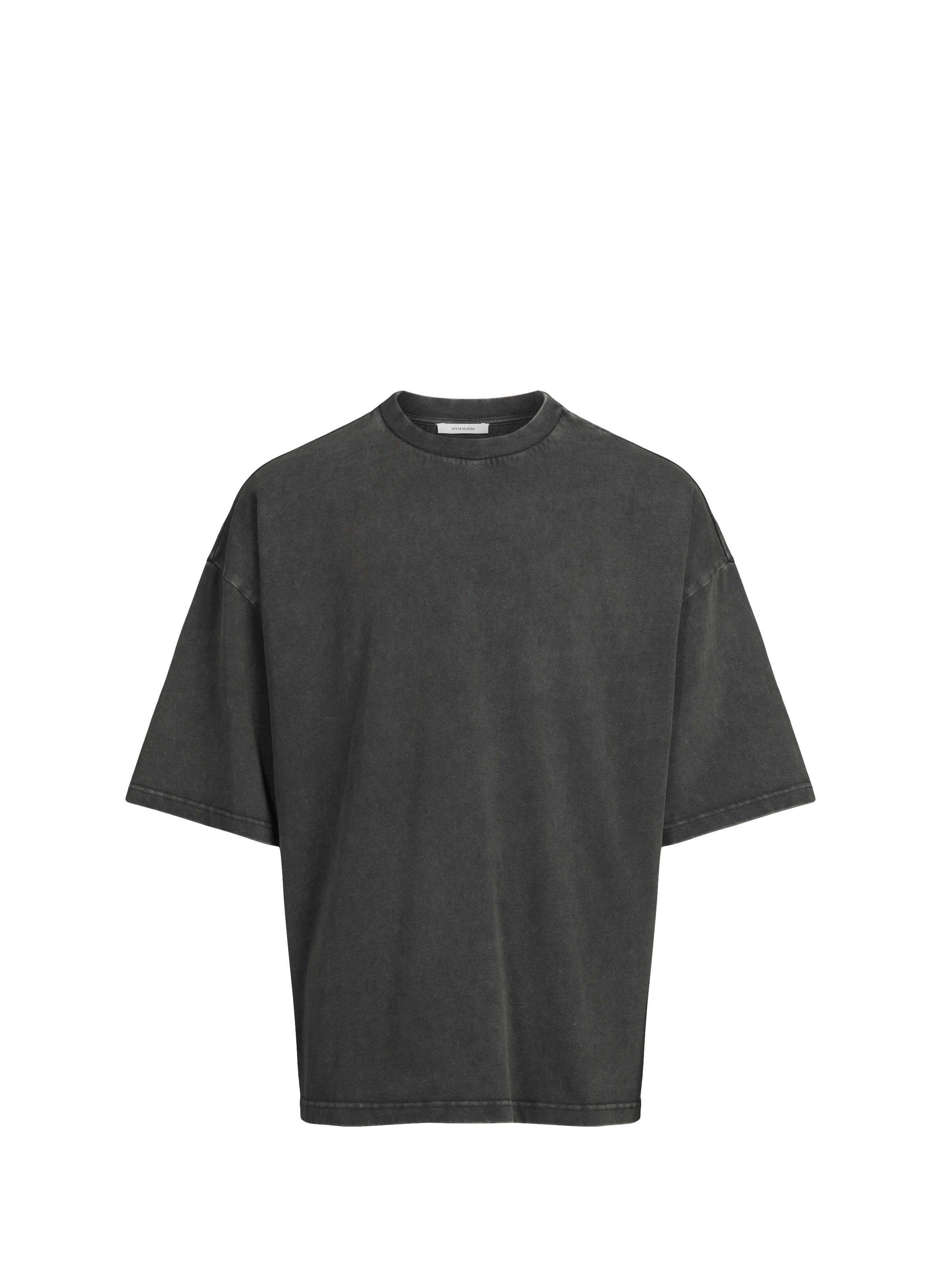Solid color oversized cotton T-shirt ENTIRE STUDIOS Black
