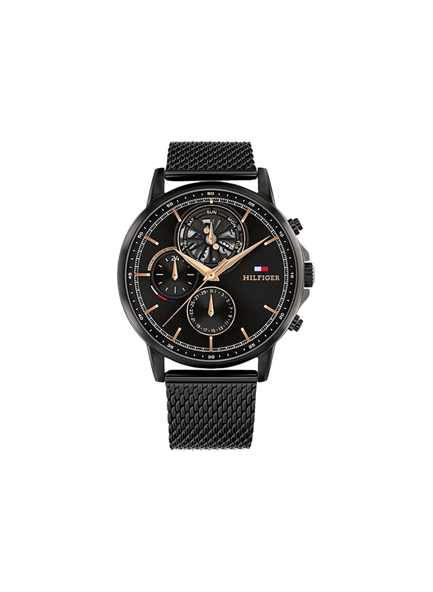Montre quartz Stewart en acier inoxydable TOMMY HILFIGER MONTRES Noir