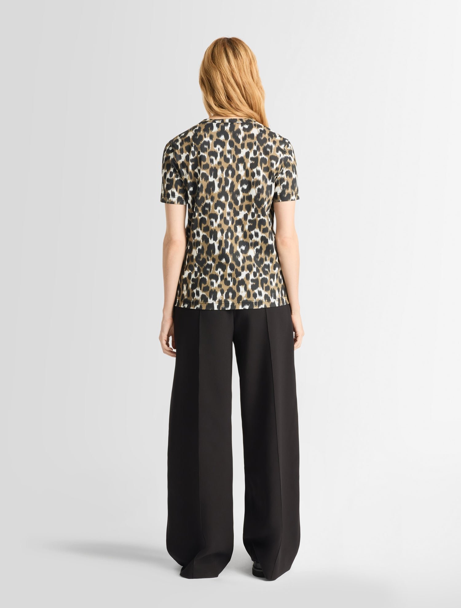 T-shirt manches courtes talixe leo col rond coupe regular FUSALP Beige