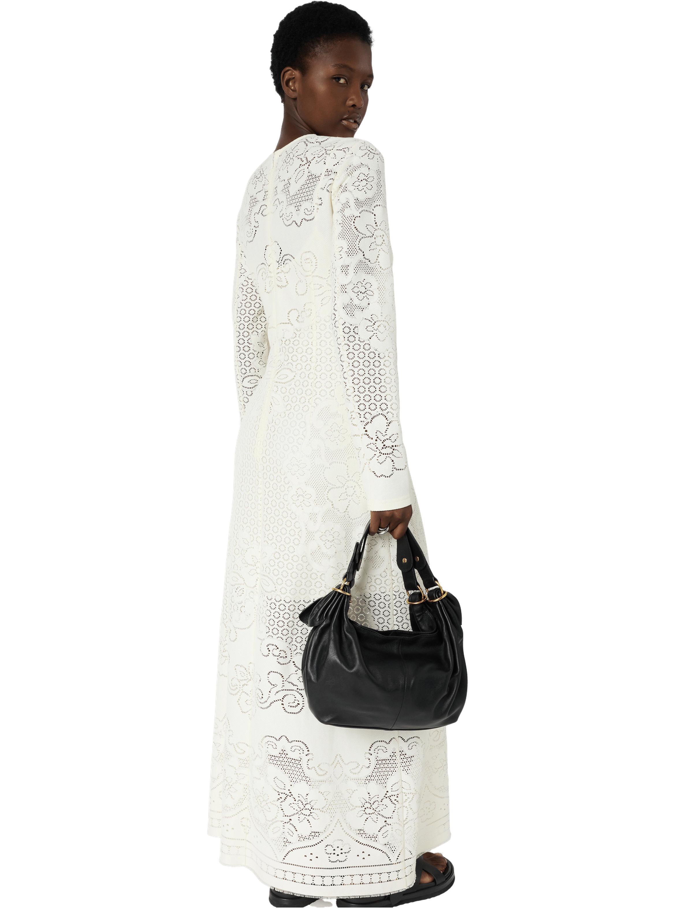 Robe longue en dentelle - riyane GERARD DAREL Beige