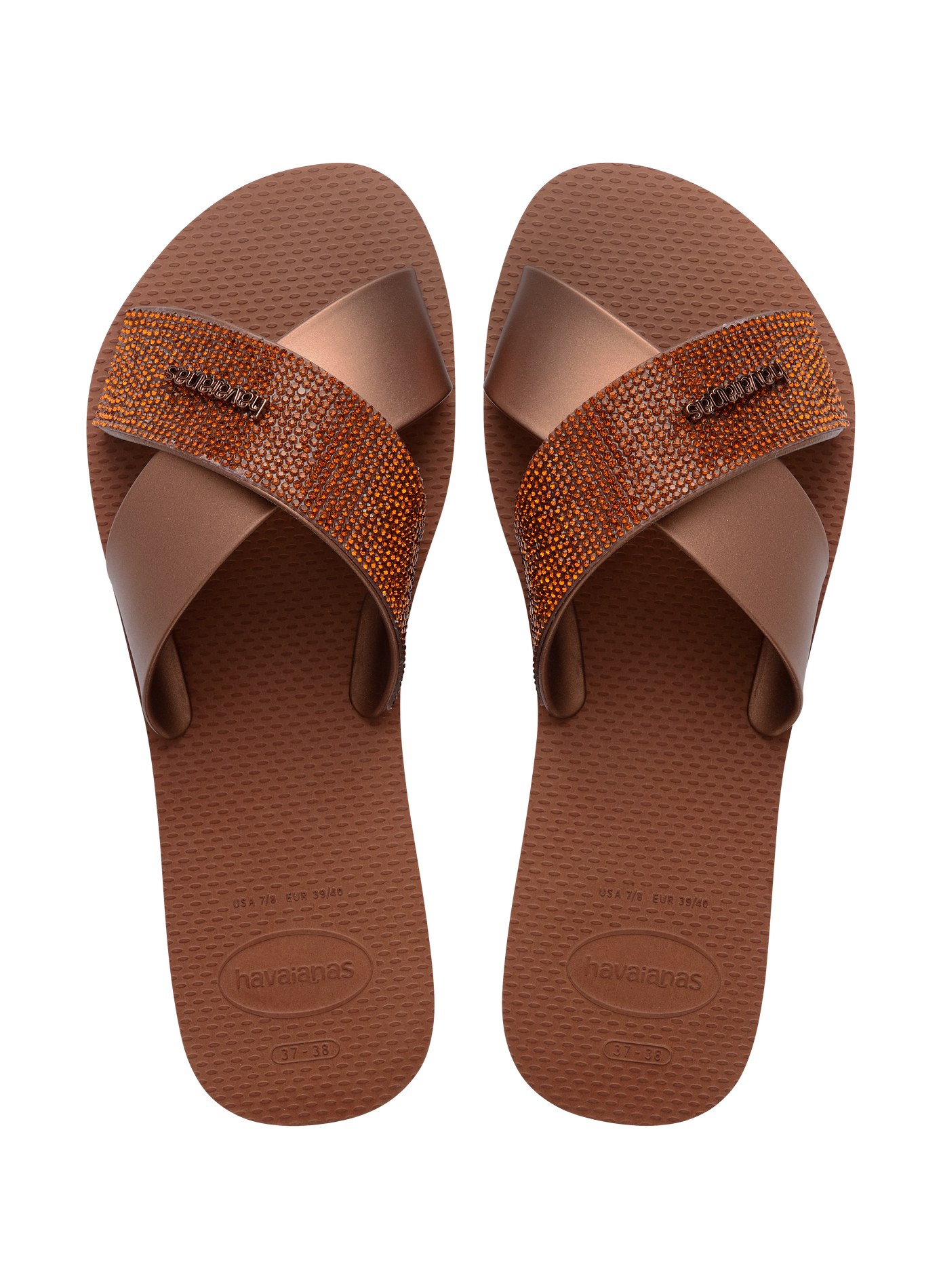 Platte muilezels Aqua Glow HAVAIANAS Bruin