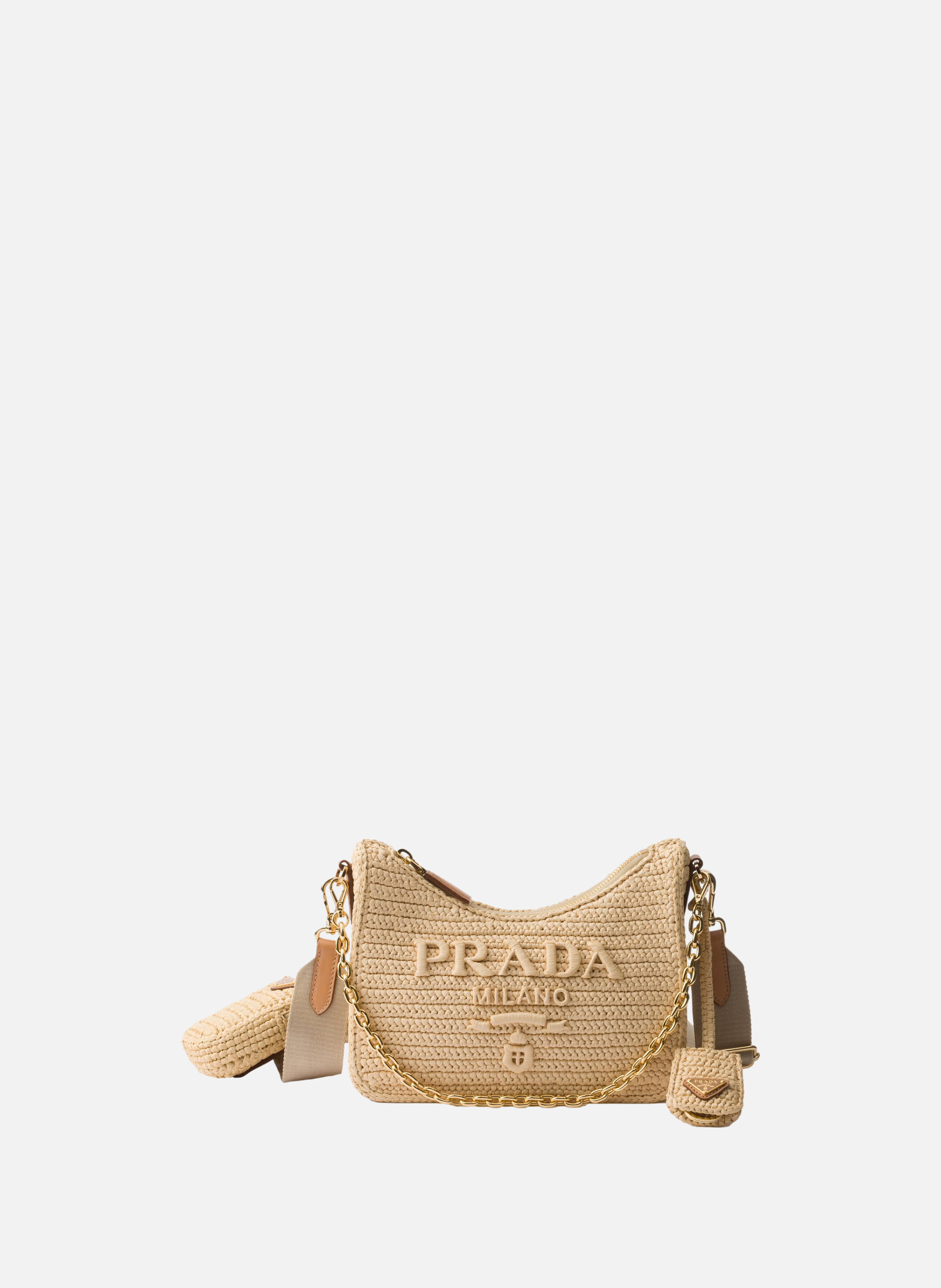 Sac en crochet prada re-edition 2005 PRADA Beige