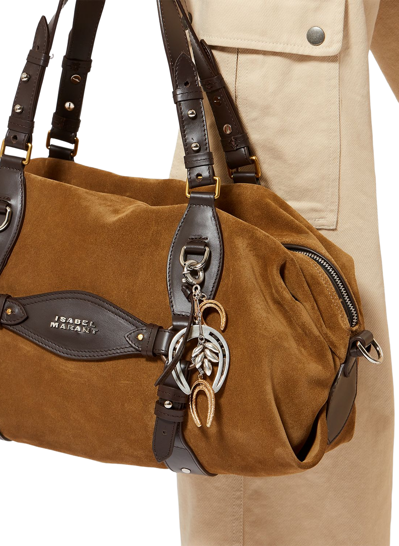 Two-tone horseshoe keychain ISABEL MARANT Silver