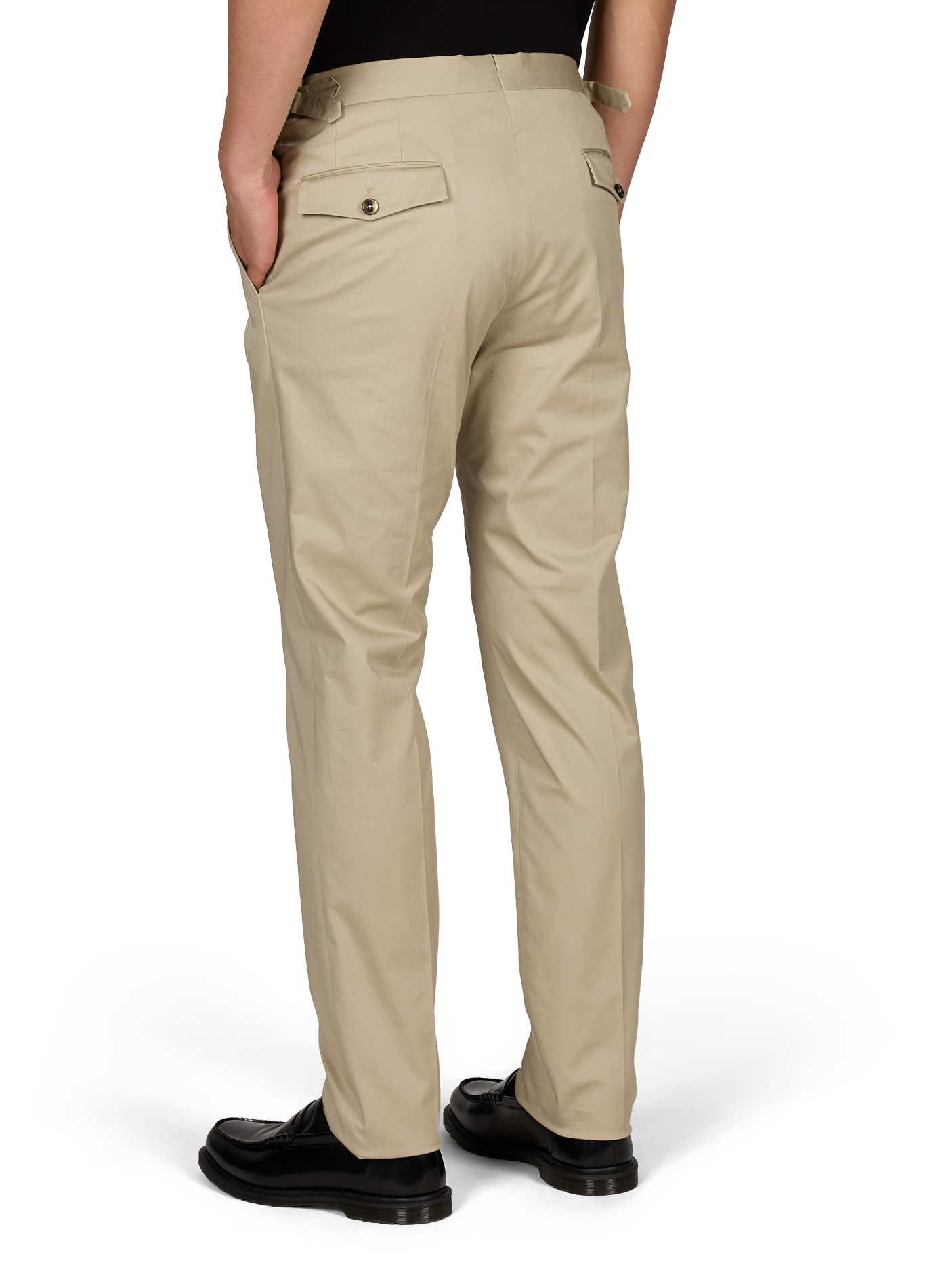Slim pleated pants in mixed cotton PT01 Beige