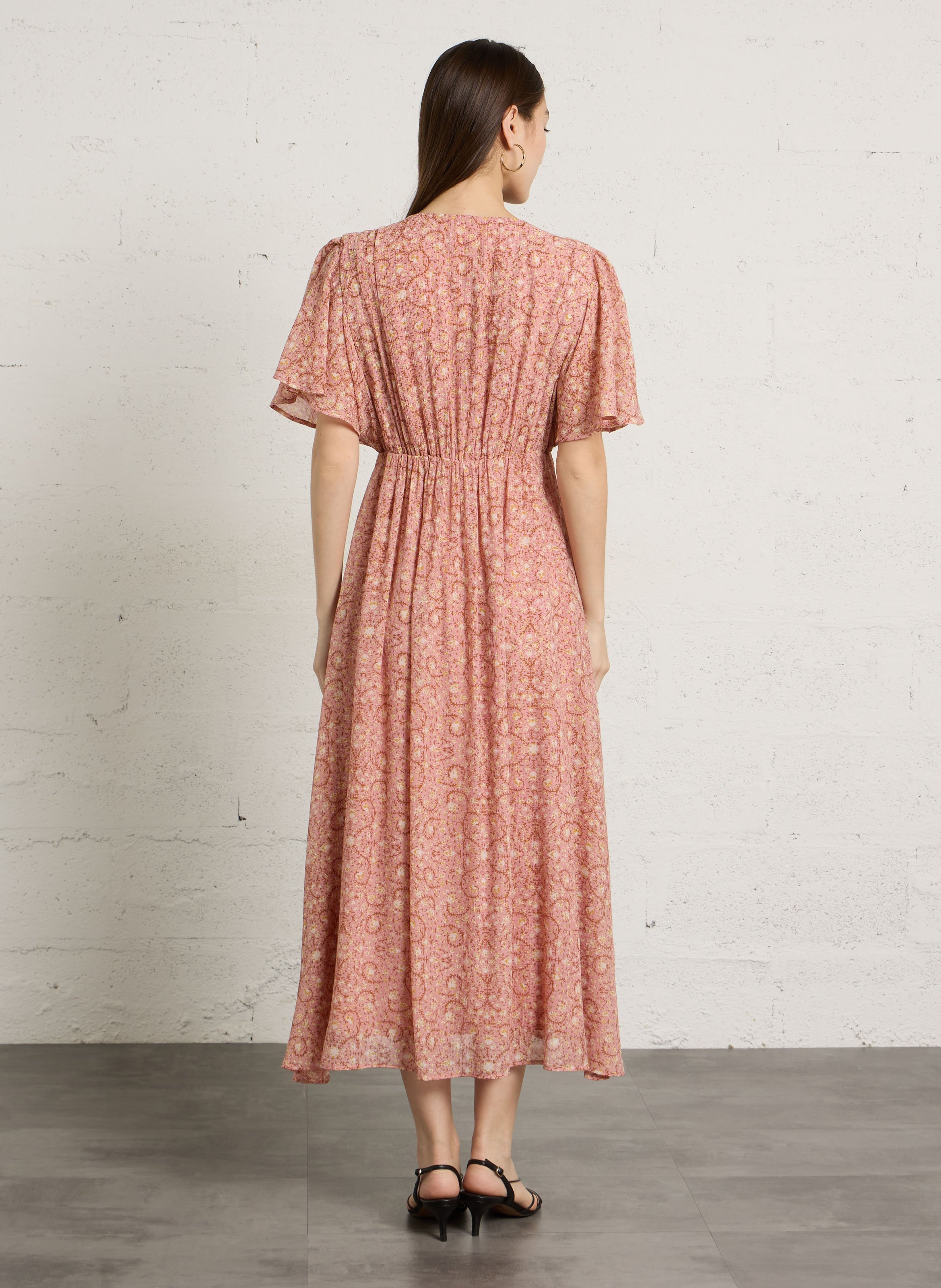 Robe longue col v blooma MAISON 123 Rose