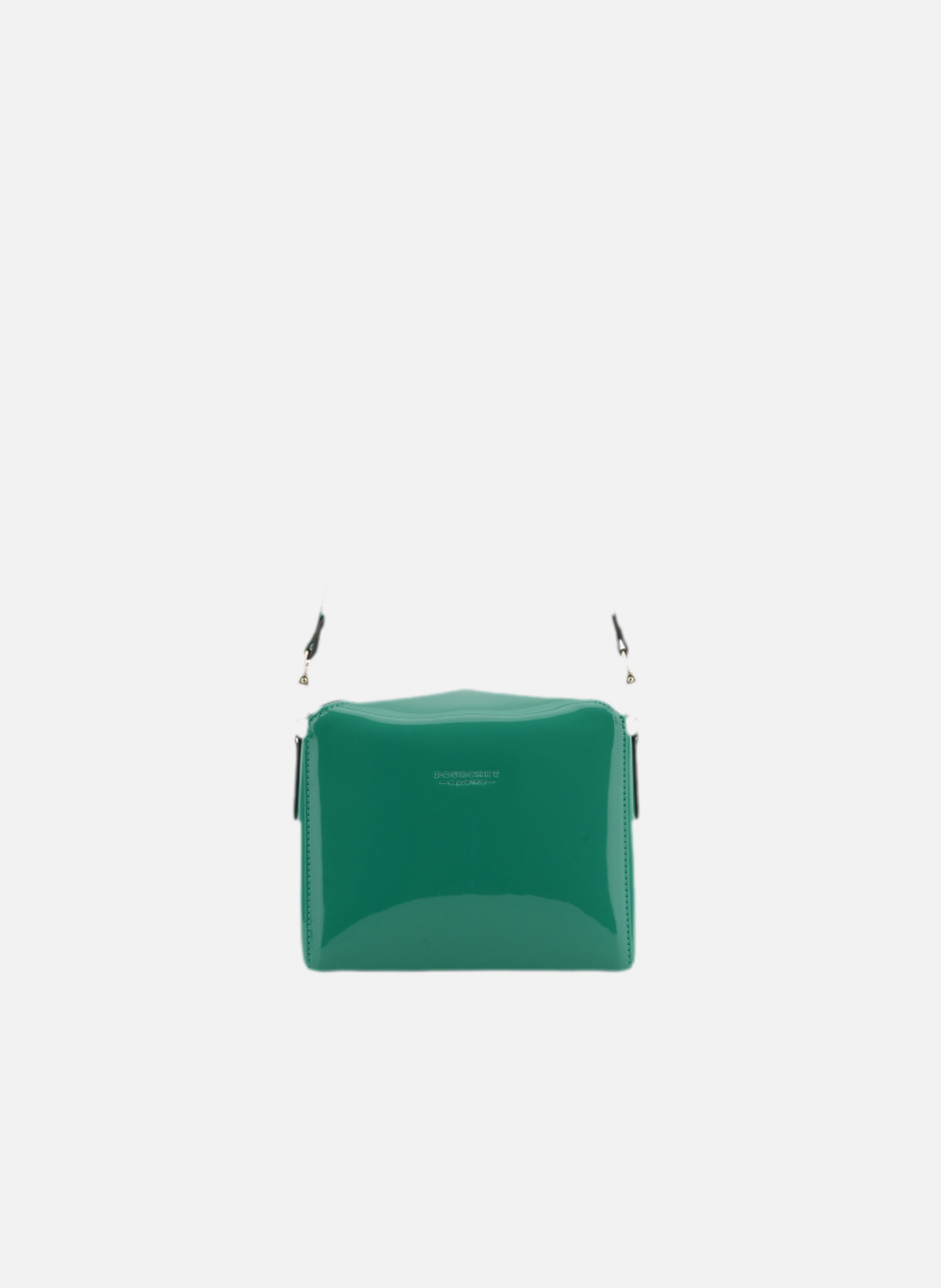 Cassetta vernis | sac porté épaule en cuir de vachette  Emeraude