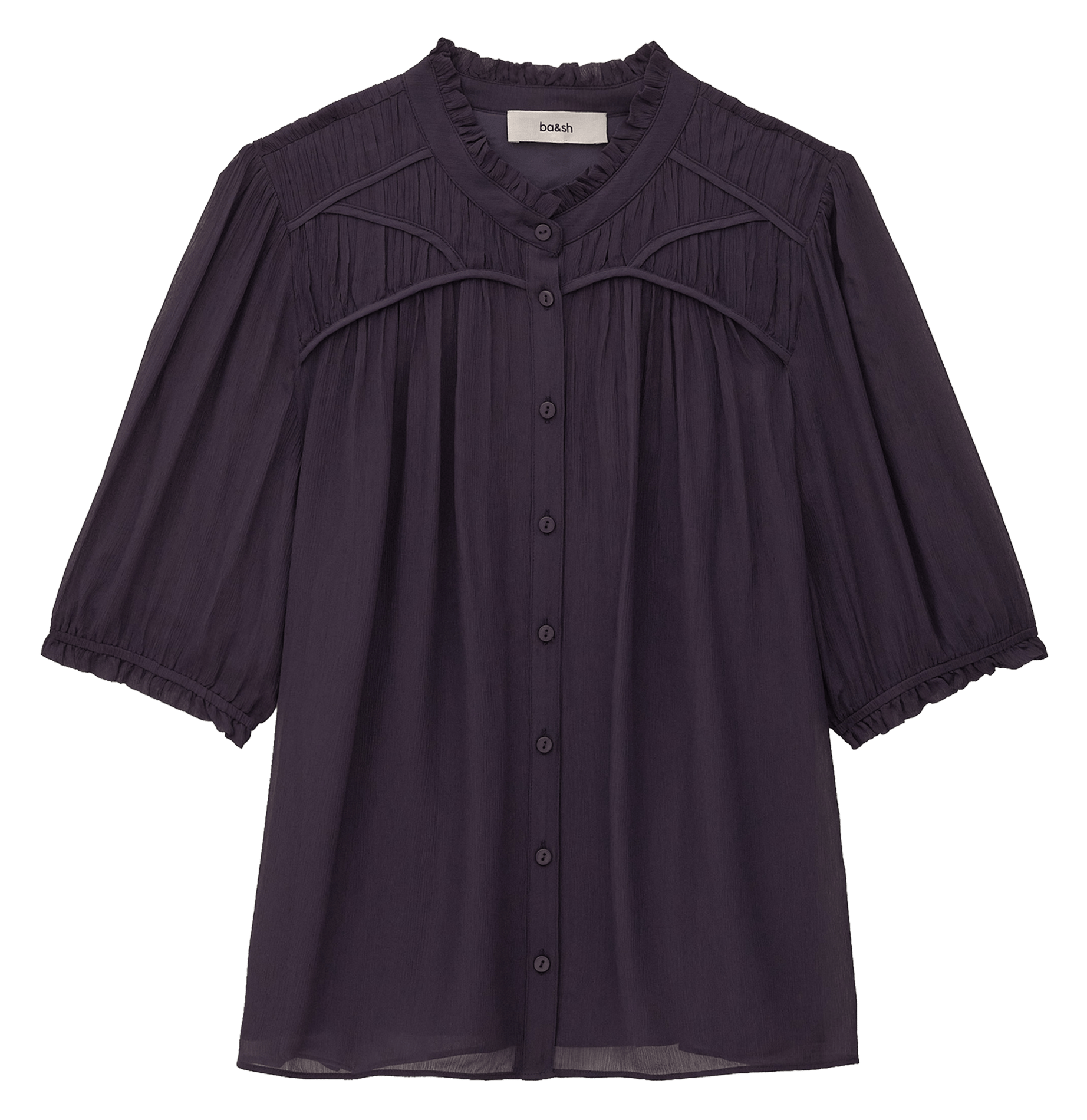 Blouse col rond olie BA&SH Violet