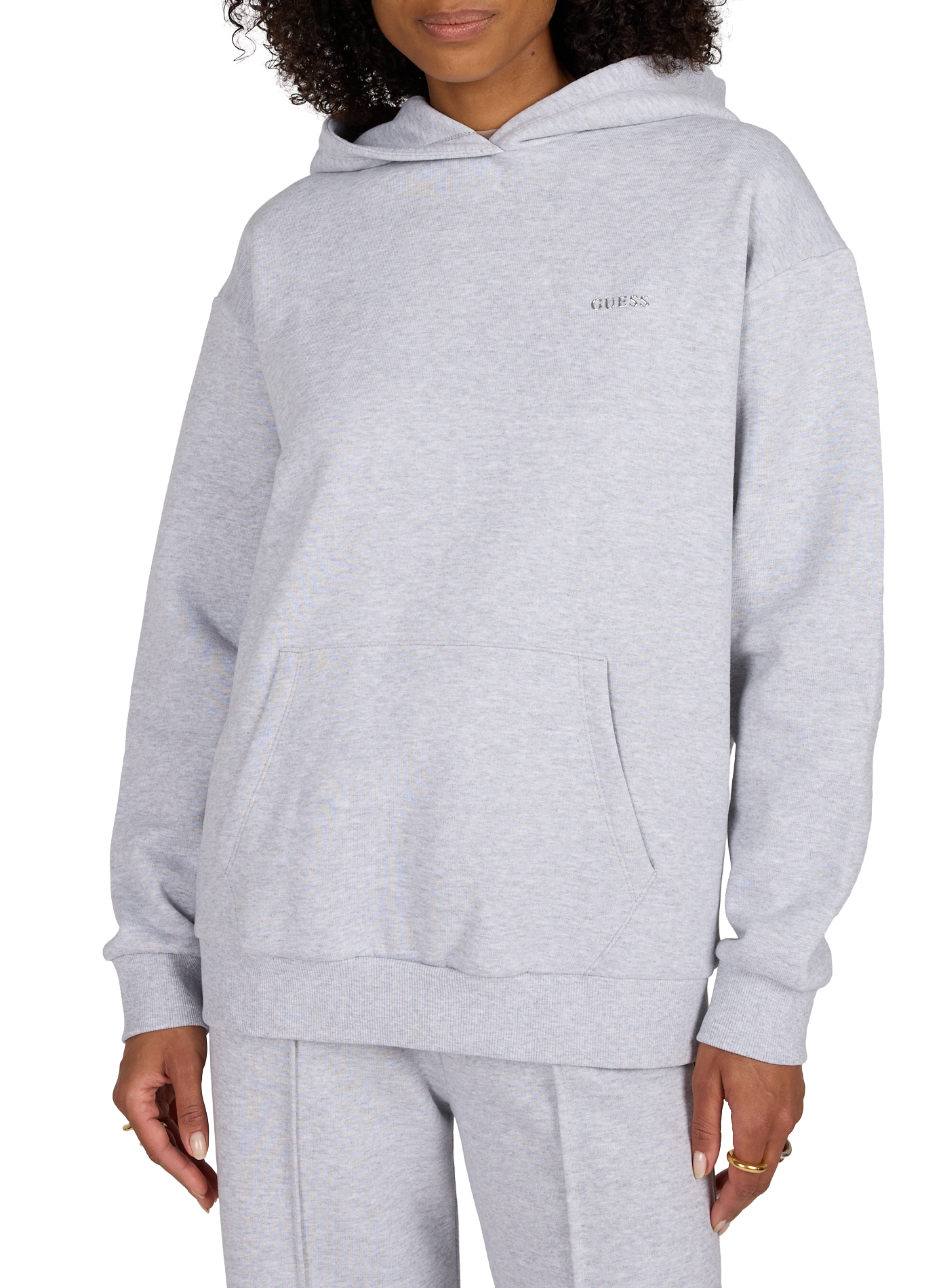 Kapuzenpullover aus Baumwollmischung GUESS Grau