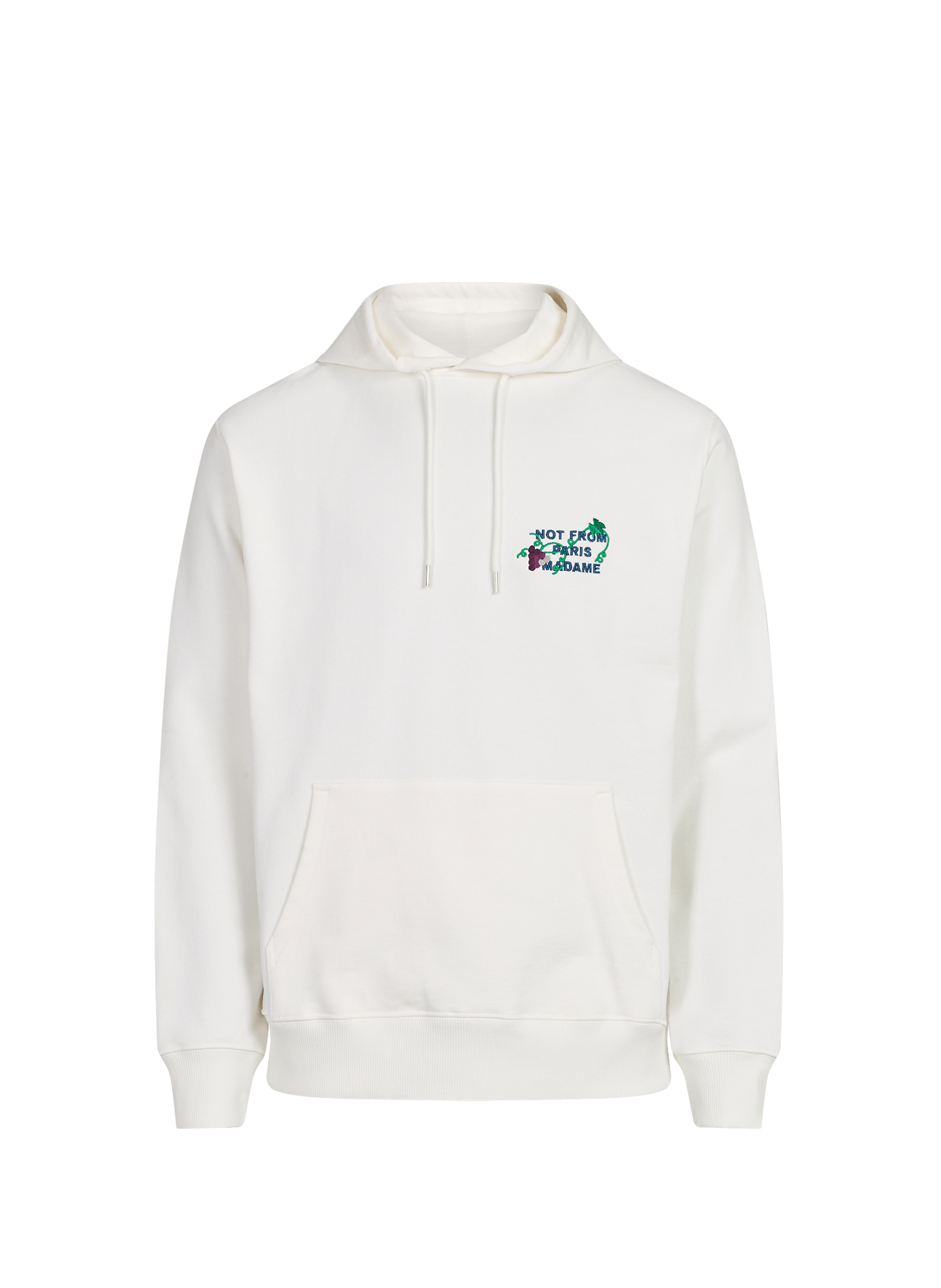 Hoodie à capuche brodé DROLE DE MONSIEUR Blanc