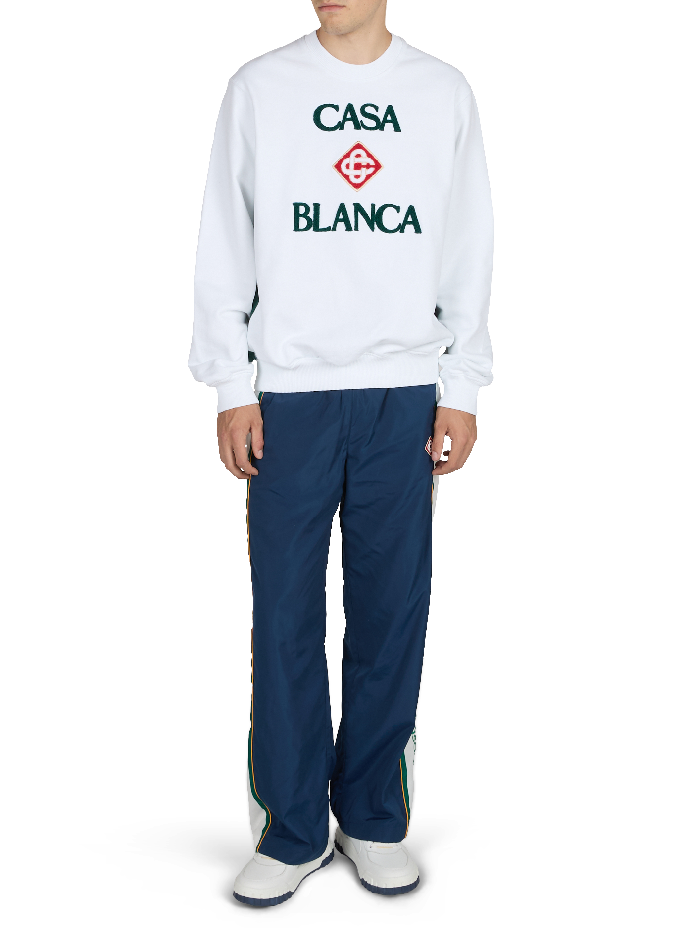 Cotton logo sweatshirt CASABLANCA PARIS White
