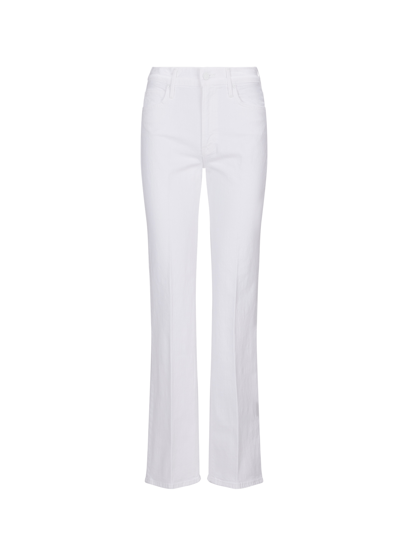 Jean droit The Kick It en coton mélangé MOTHER Blanc