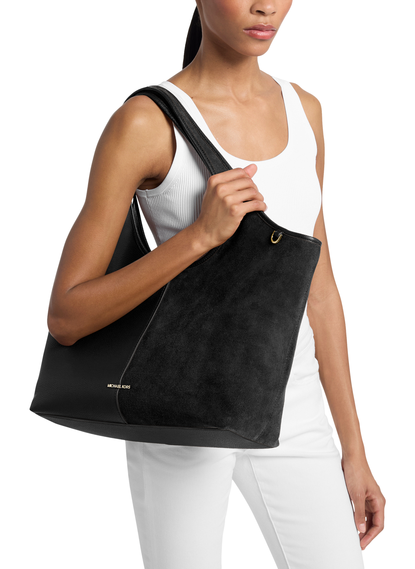 Leather tote bag MICHAEL KORS Black