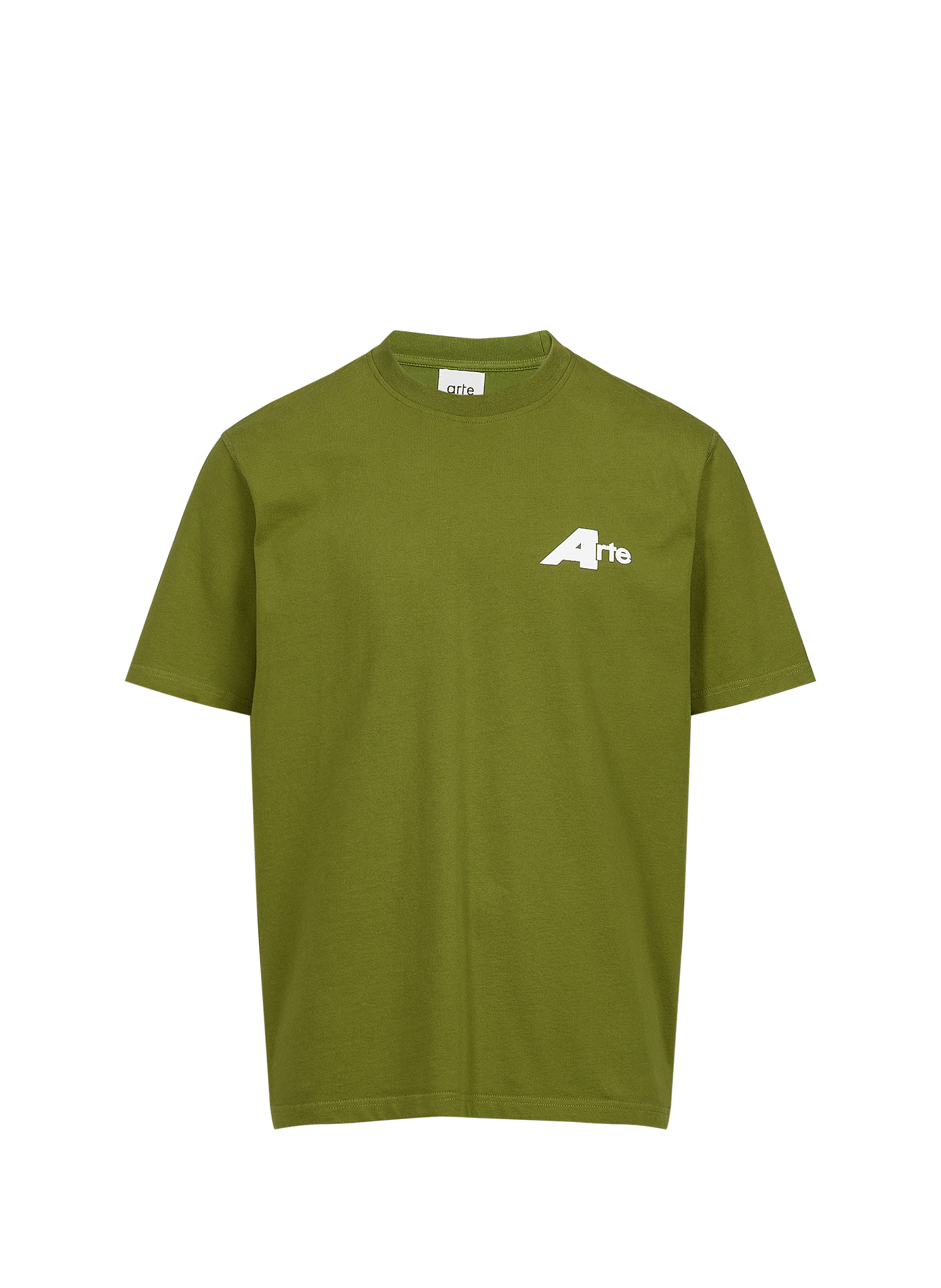 Tee-shirt oversized round neck in printed cotton  Green