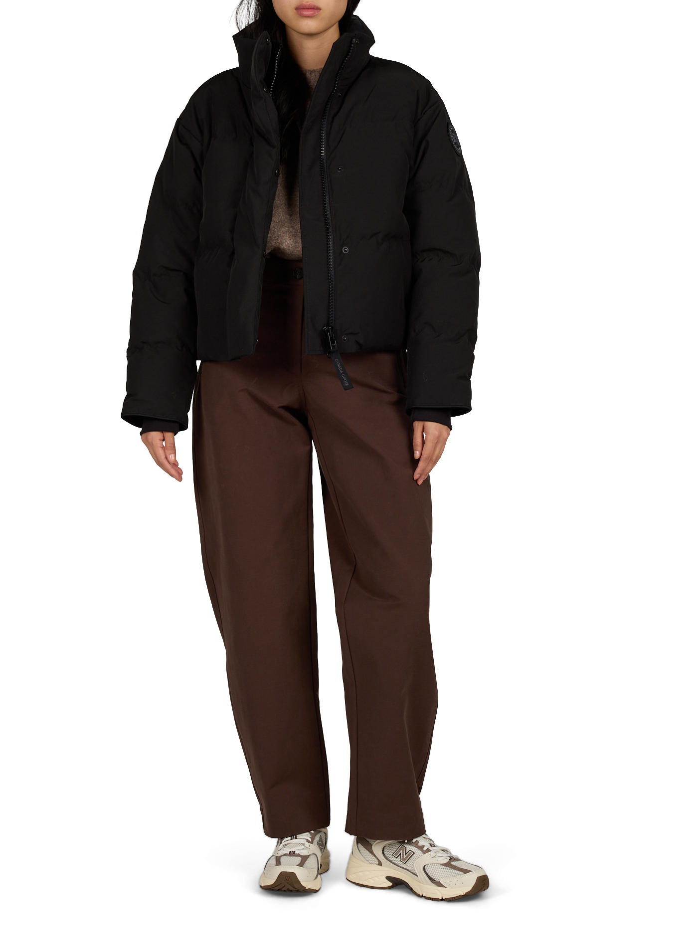 Korte donsjas Granview met capuchon met kraag CANADA GOOSE Zwart