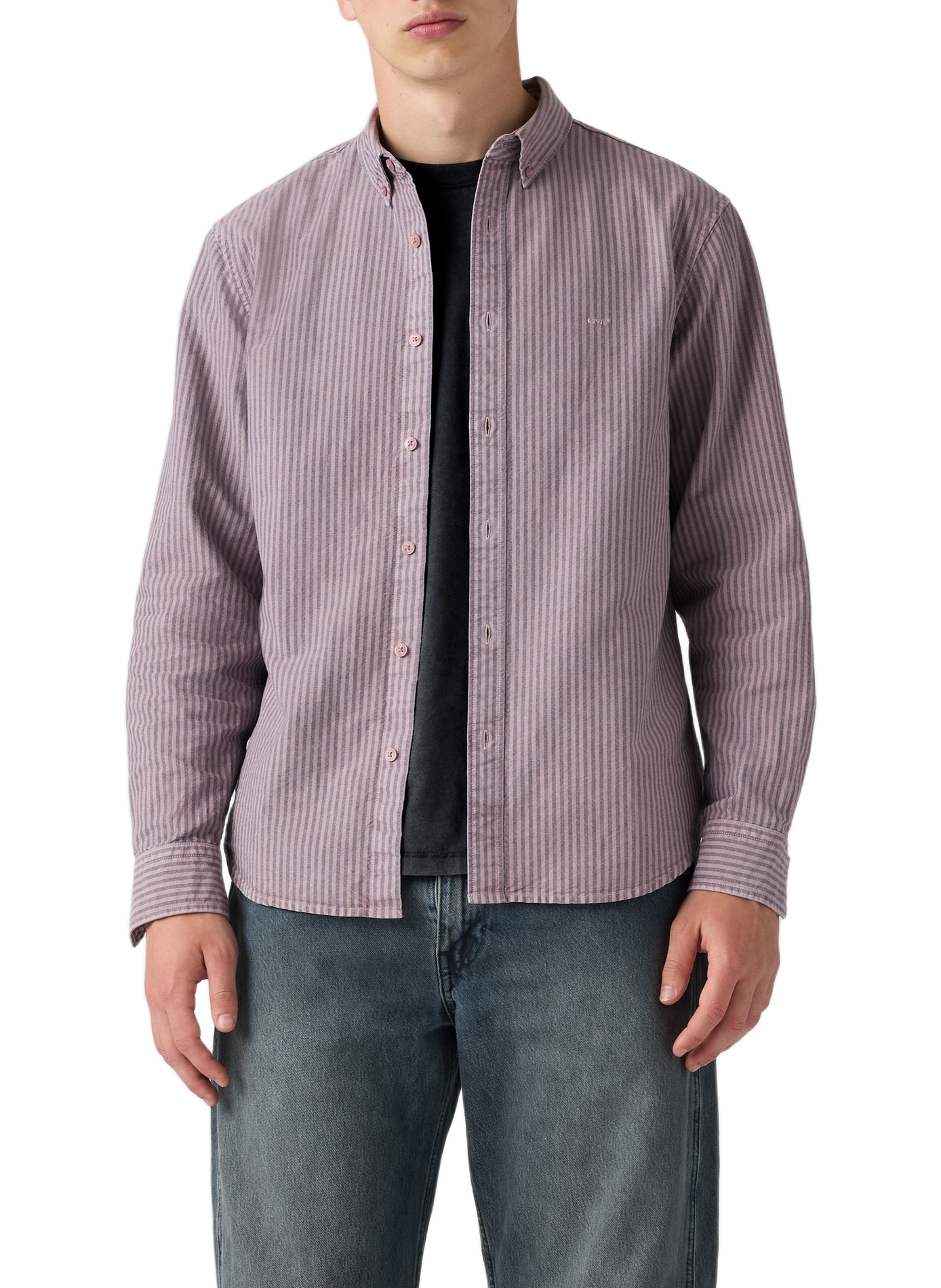 Straight shirt with American collar in cotton LEVI'S Pink
