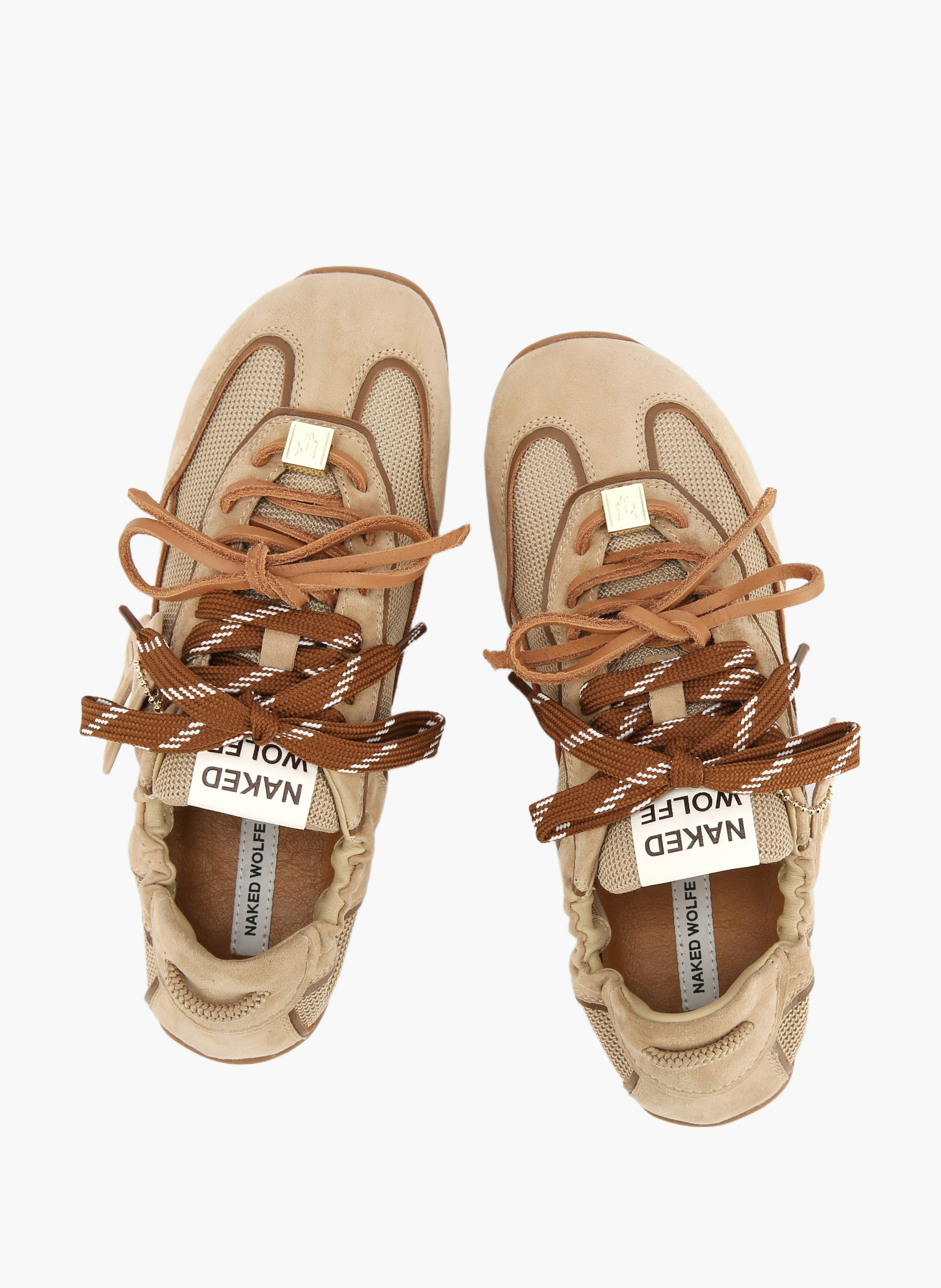 Soul-sneakers van suède NAKED WOLFE Beige
