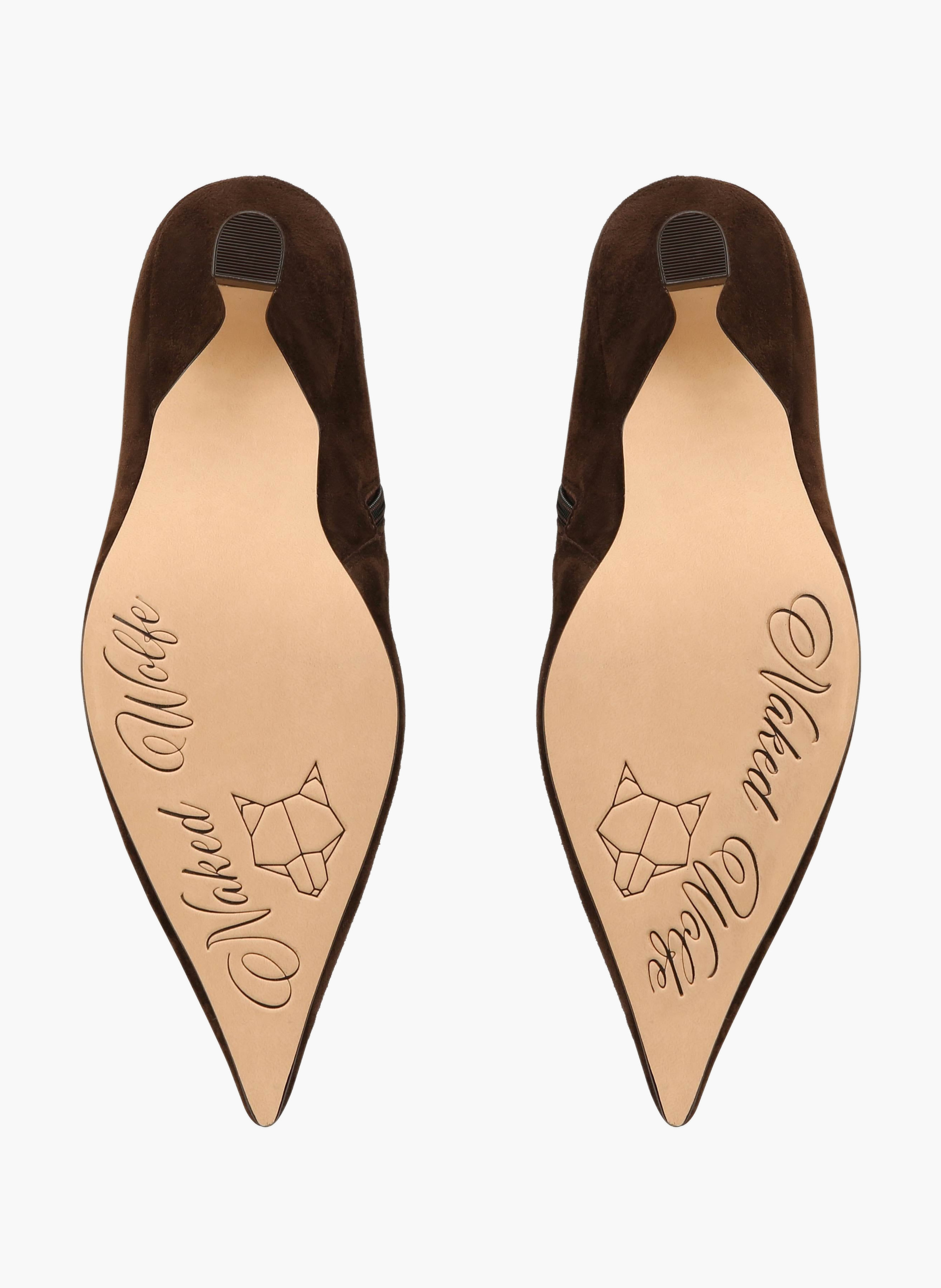Bottines hue en daim NAKED WOLFE Marron