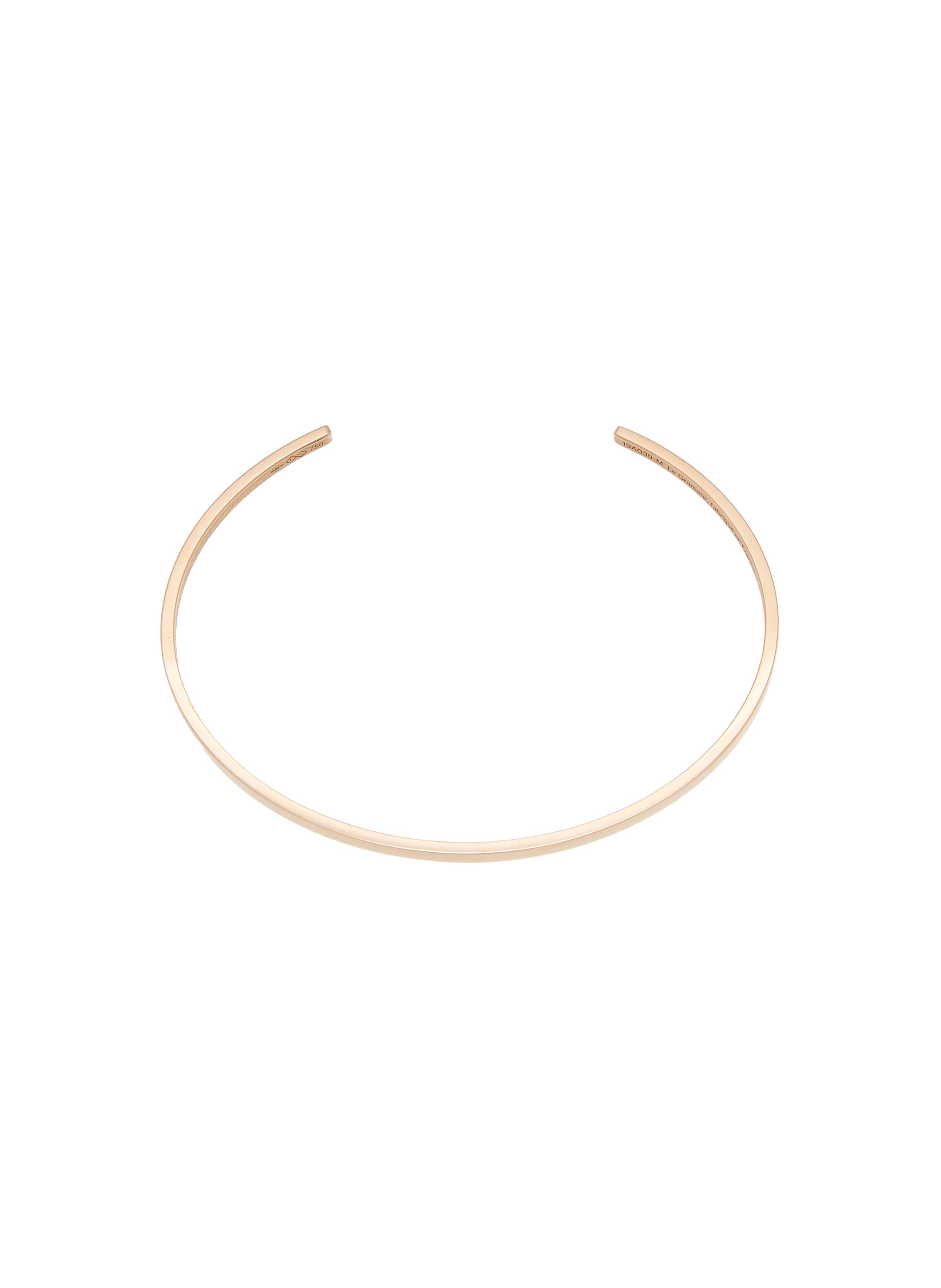 LE GRAMME Bracelet ruban 7g en or jaune lisse poli Doré
