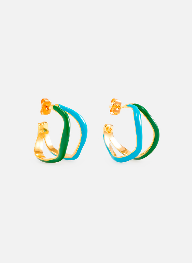 Doppelte Ohrringe aus vergoldetem Messing JOANNA LAURA CONSTANTINE