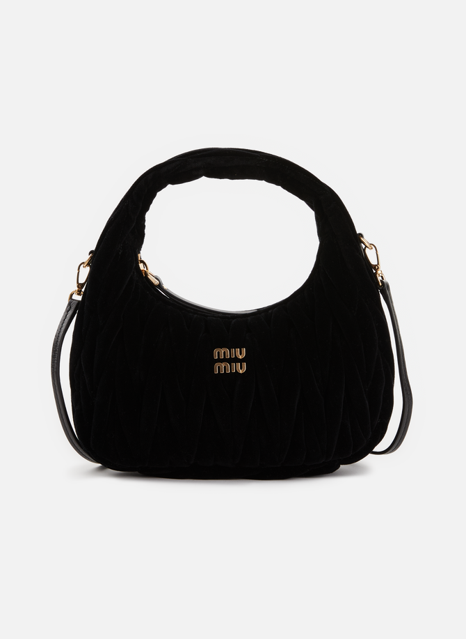 MIU MIU velvet leather handbag