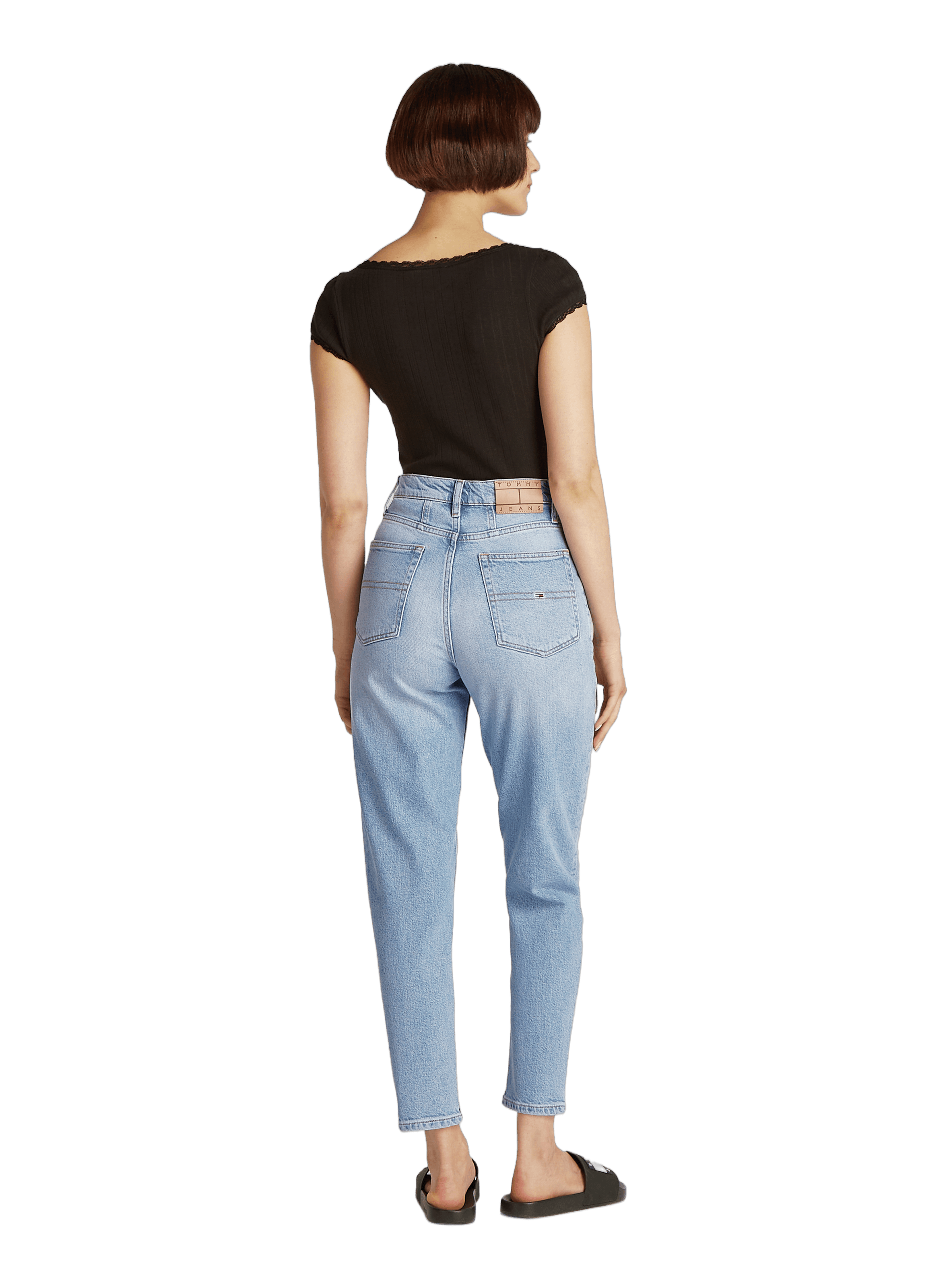 Jean mom fuselé taille très haute TOMMY HILFIGER Bleu