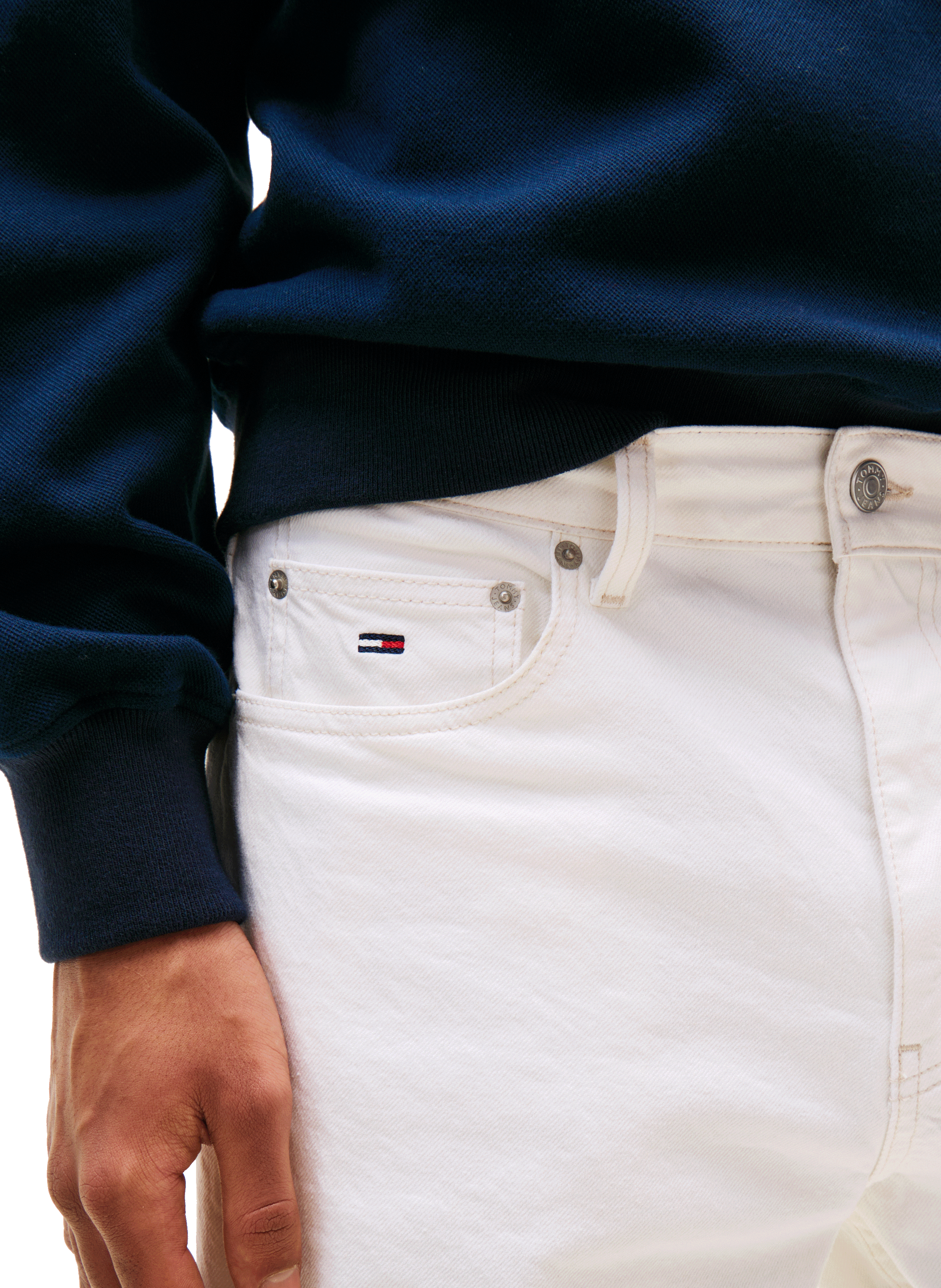 Straight cotton trousers TOMMY HILFIGER Beige