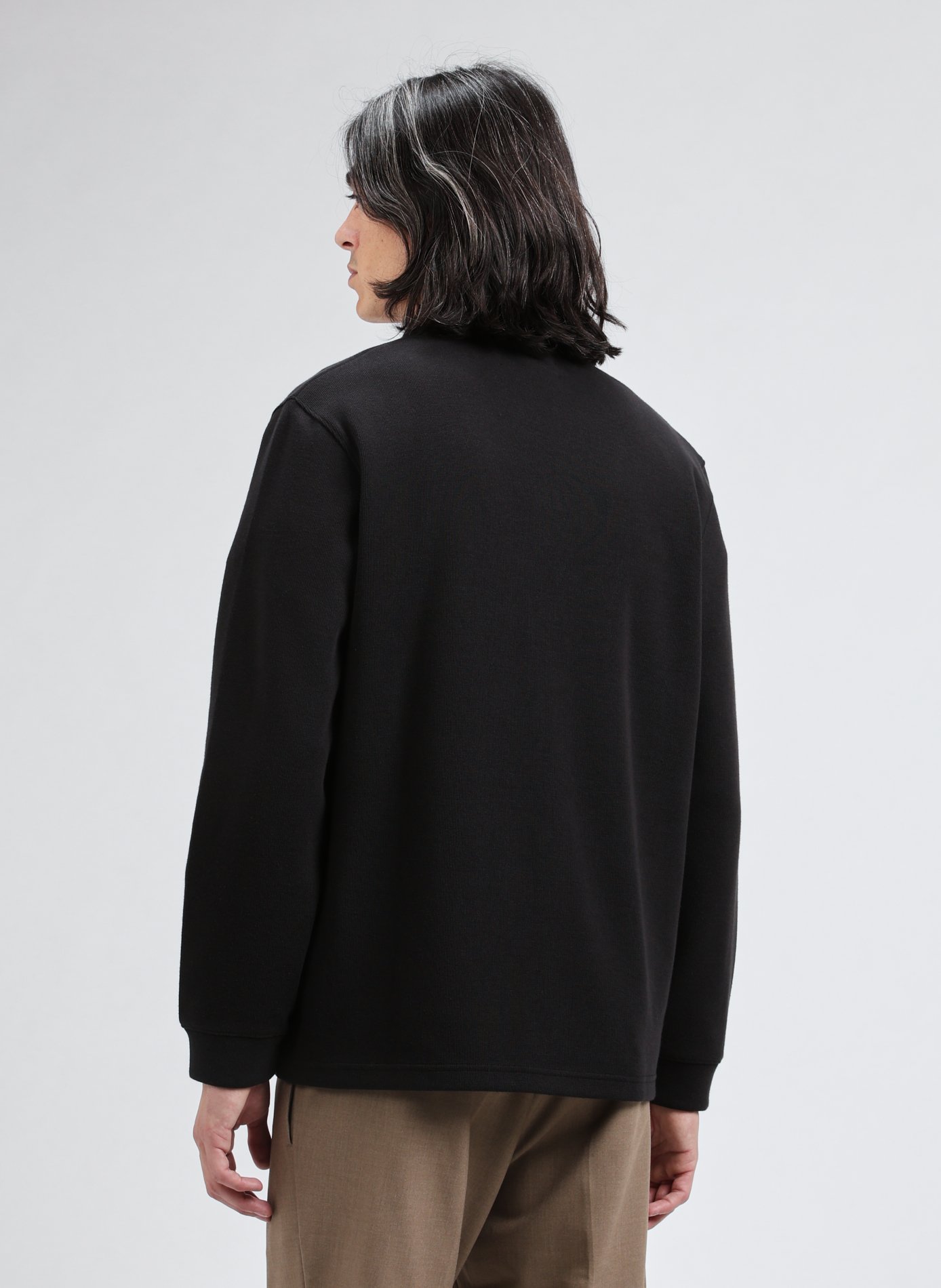 Pull col montant en coton mélangé SAMSOE SAMSOE Noir