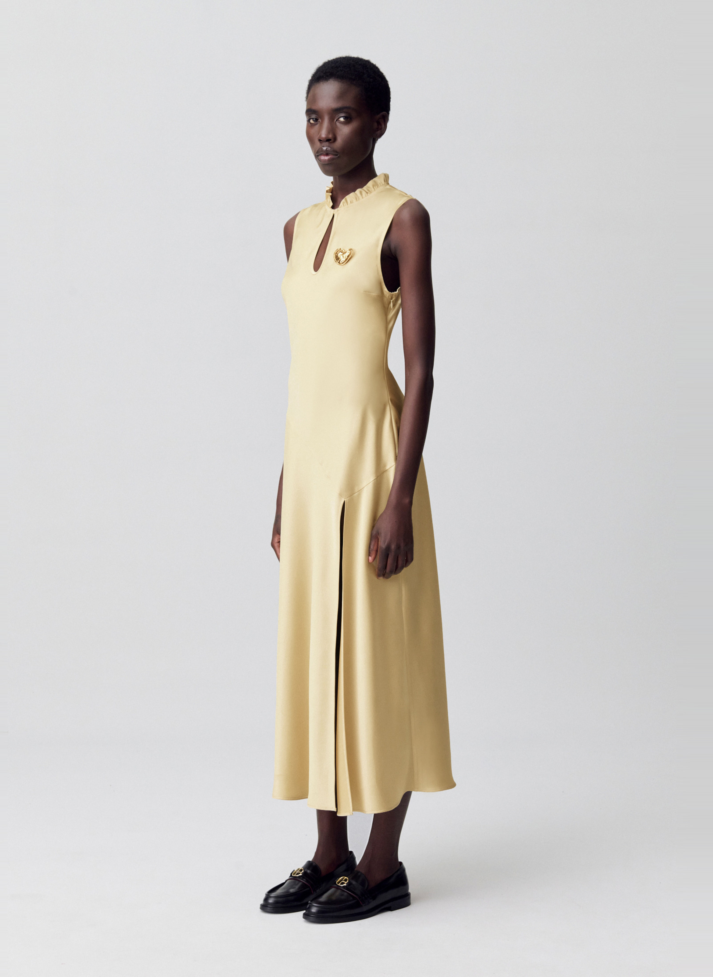 Robe longue ajustée CLAUDIE PIERLOT Jaune