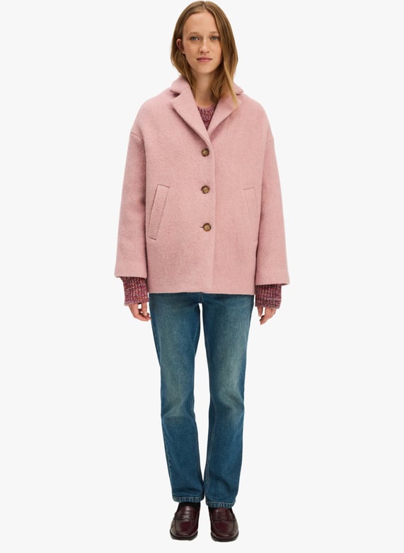 Manteau court en laine maude Rose Pablo Femme - Main Image