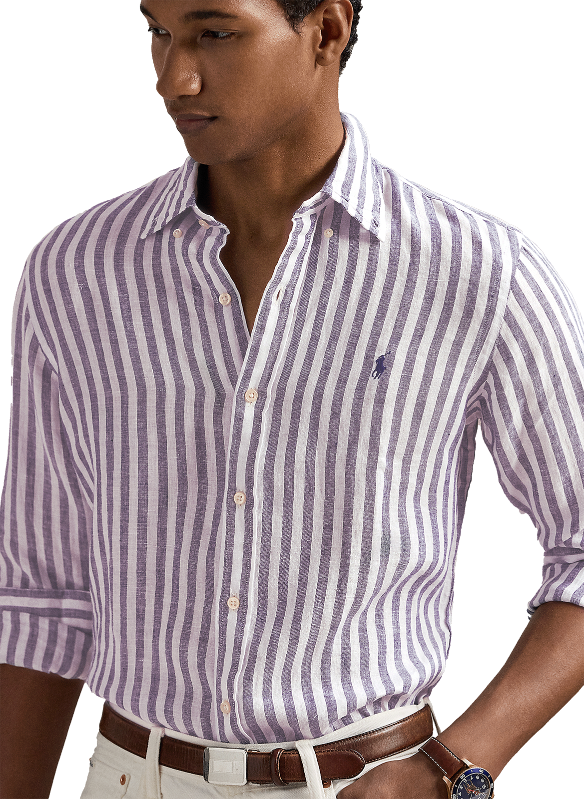 Striped linen shirt POLO RALPH LAUREN Multicolour