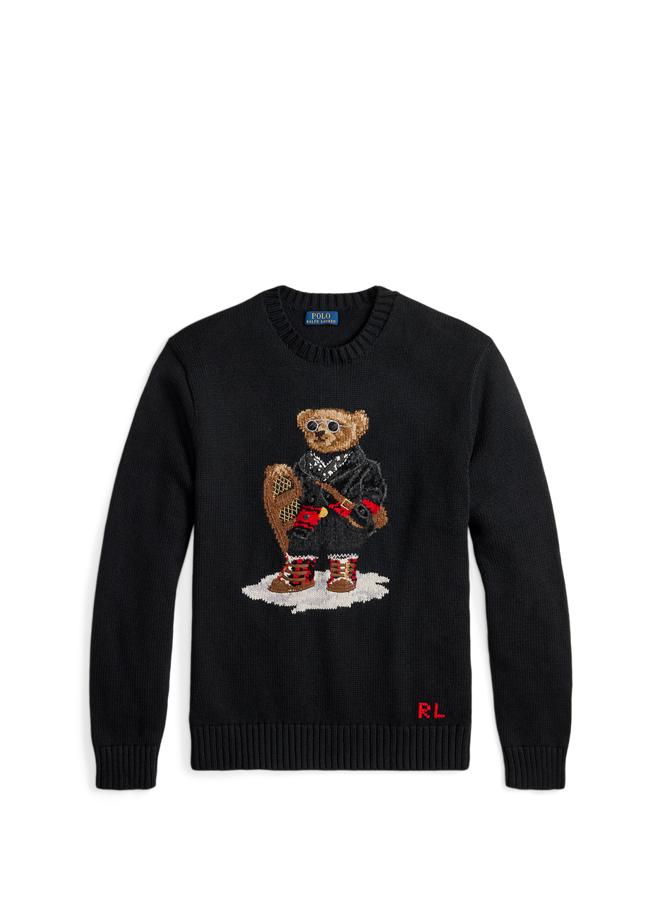 POLO RALPH LAUREN Pull en coton et cachemire Noir